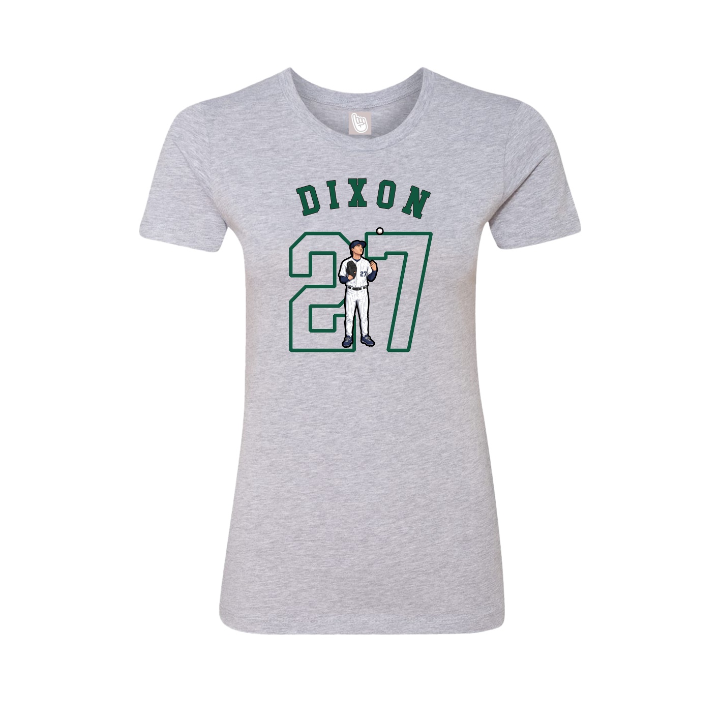 Fitted Women's Tee — Shirsey Arch in Grey