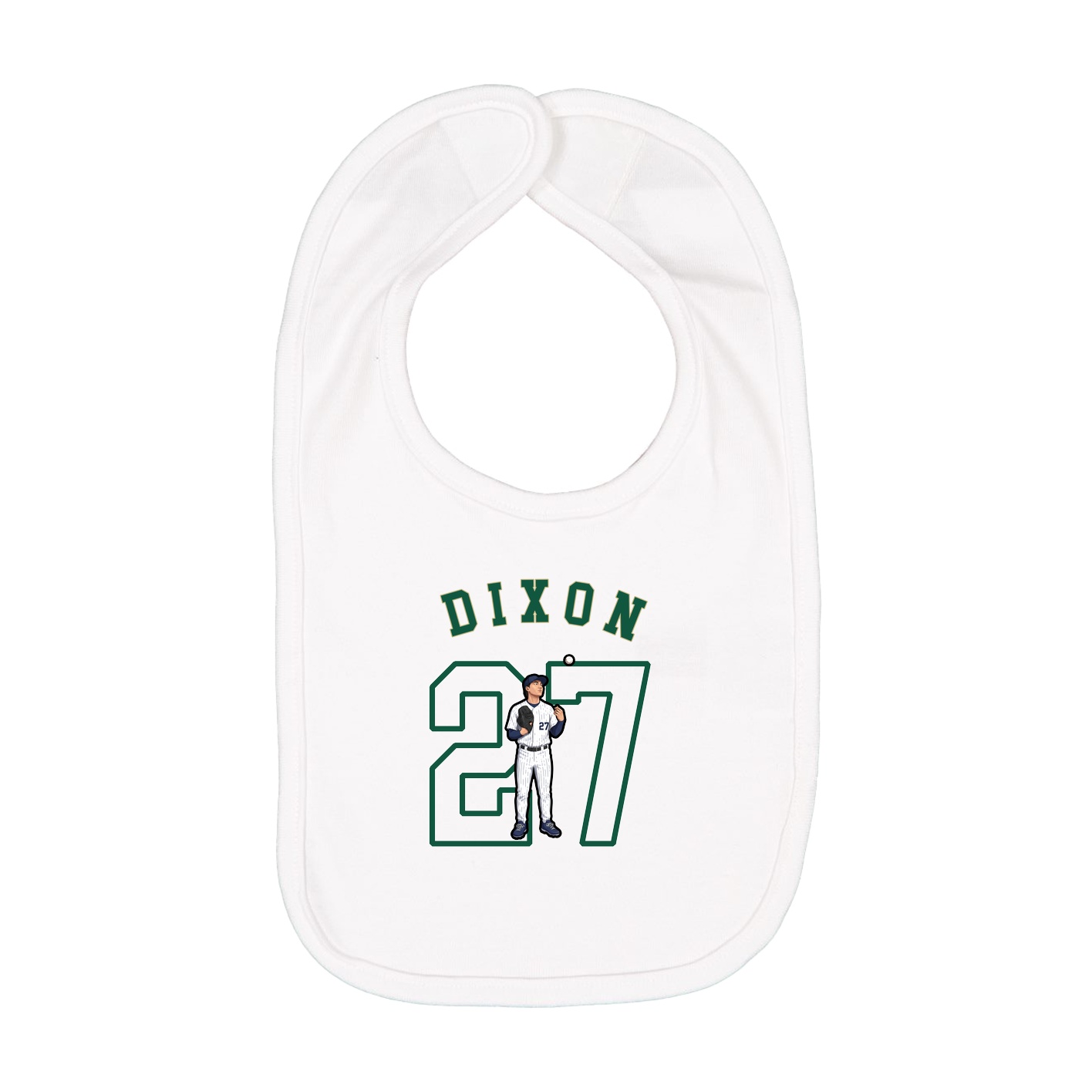Infant Bib — Shirsey Arch in White
