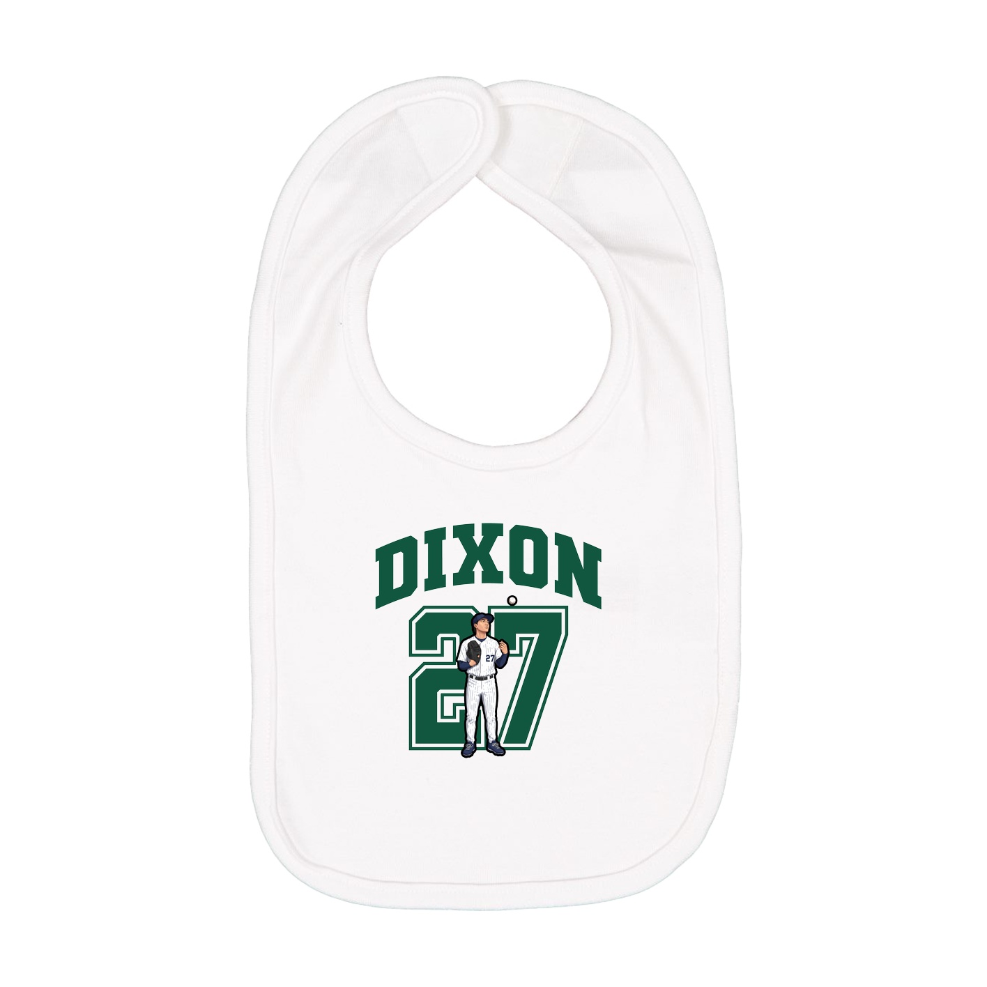 Infant Bib — Number in White