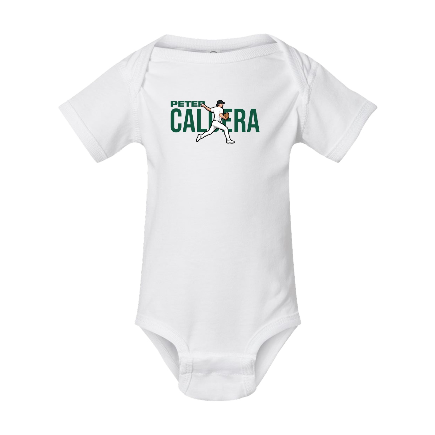 Baby Onesie — Player Name in White