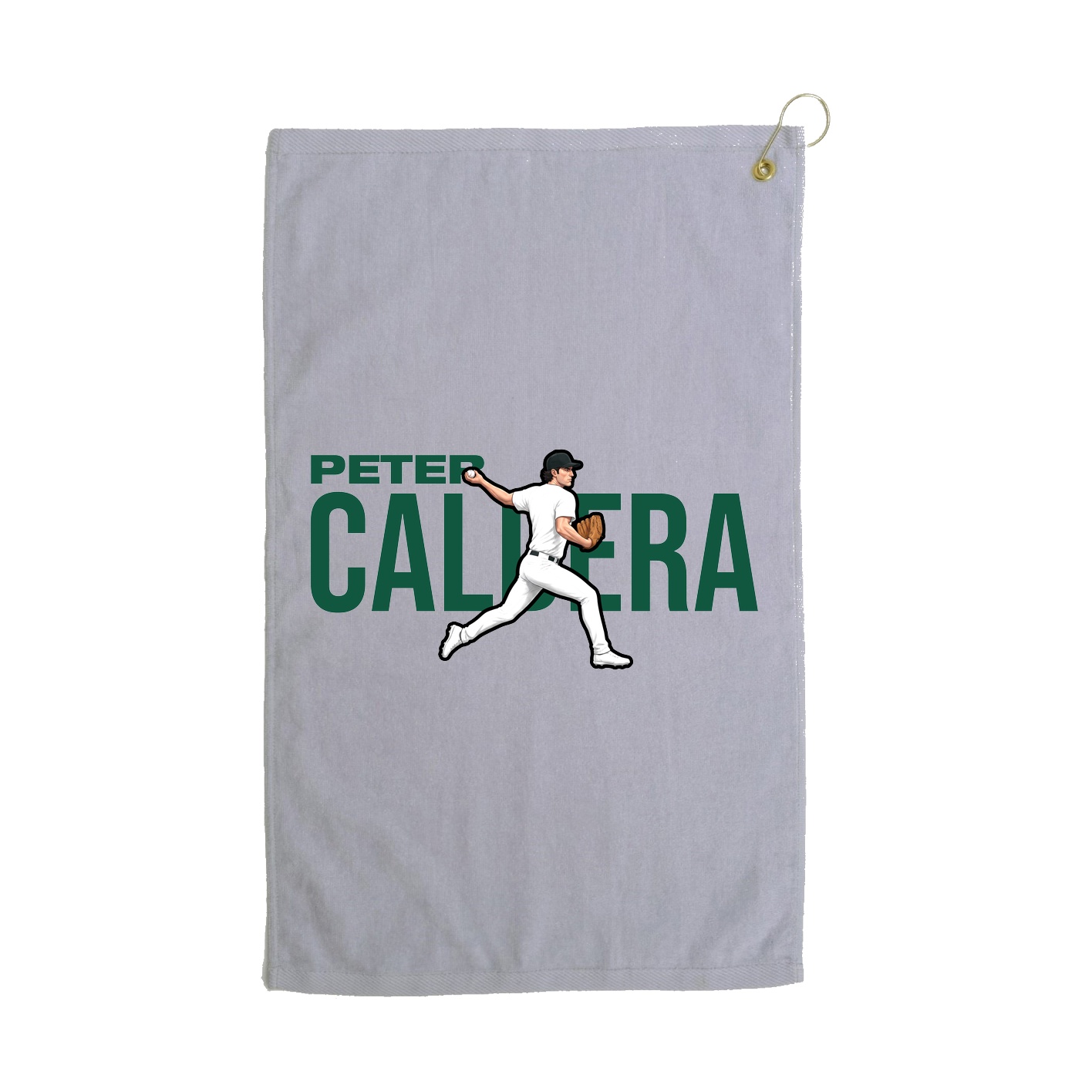Golf Towel — Player Name in Grey