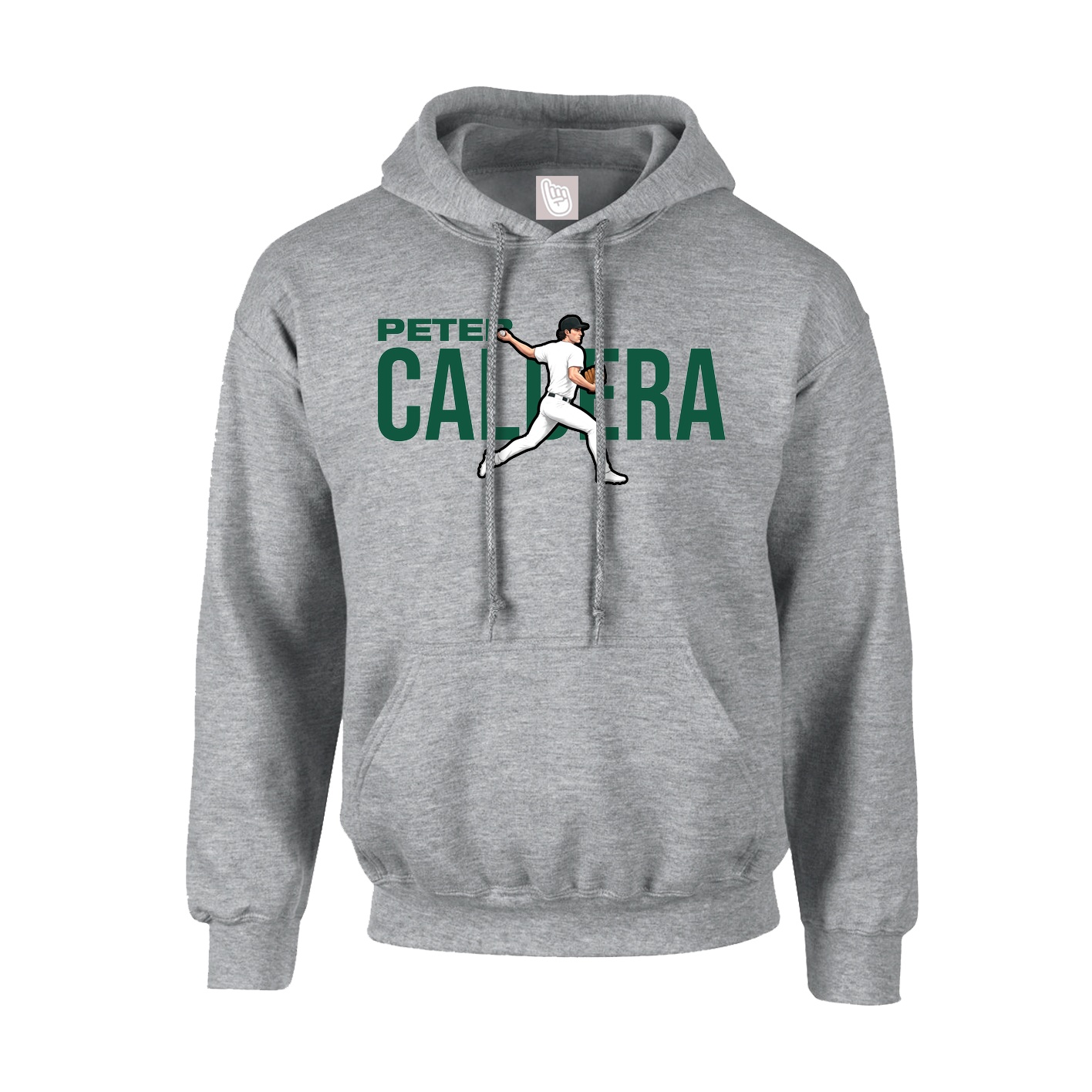 Hoodie — Player Name in Grey