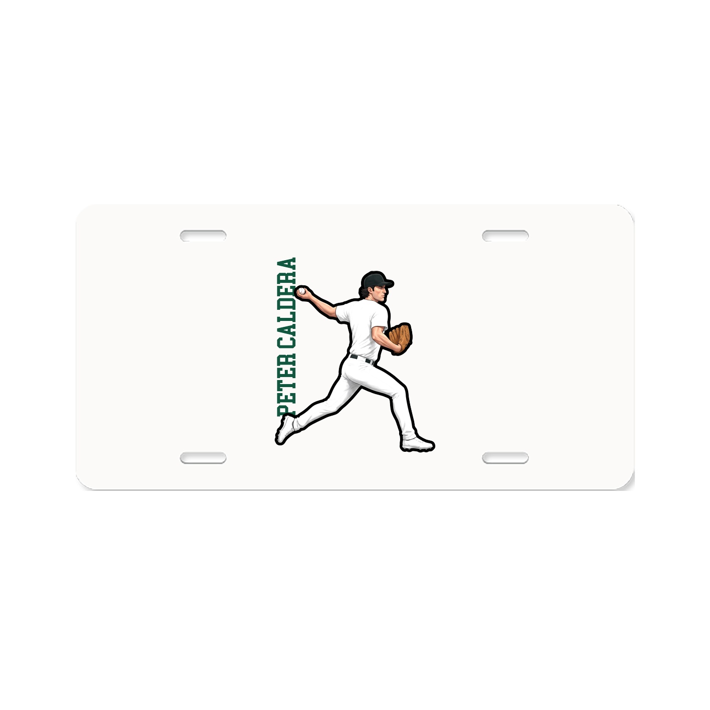 License Plate — Name Vertical in Classic