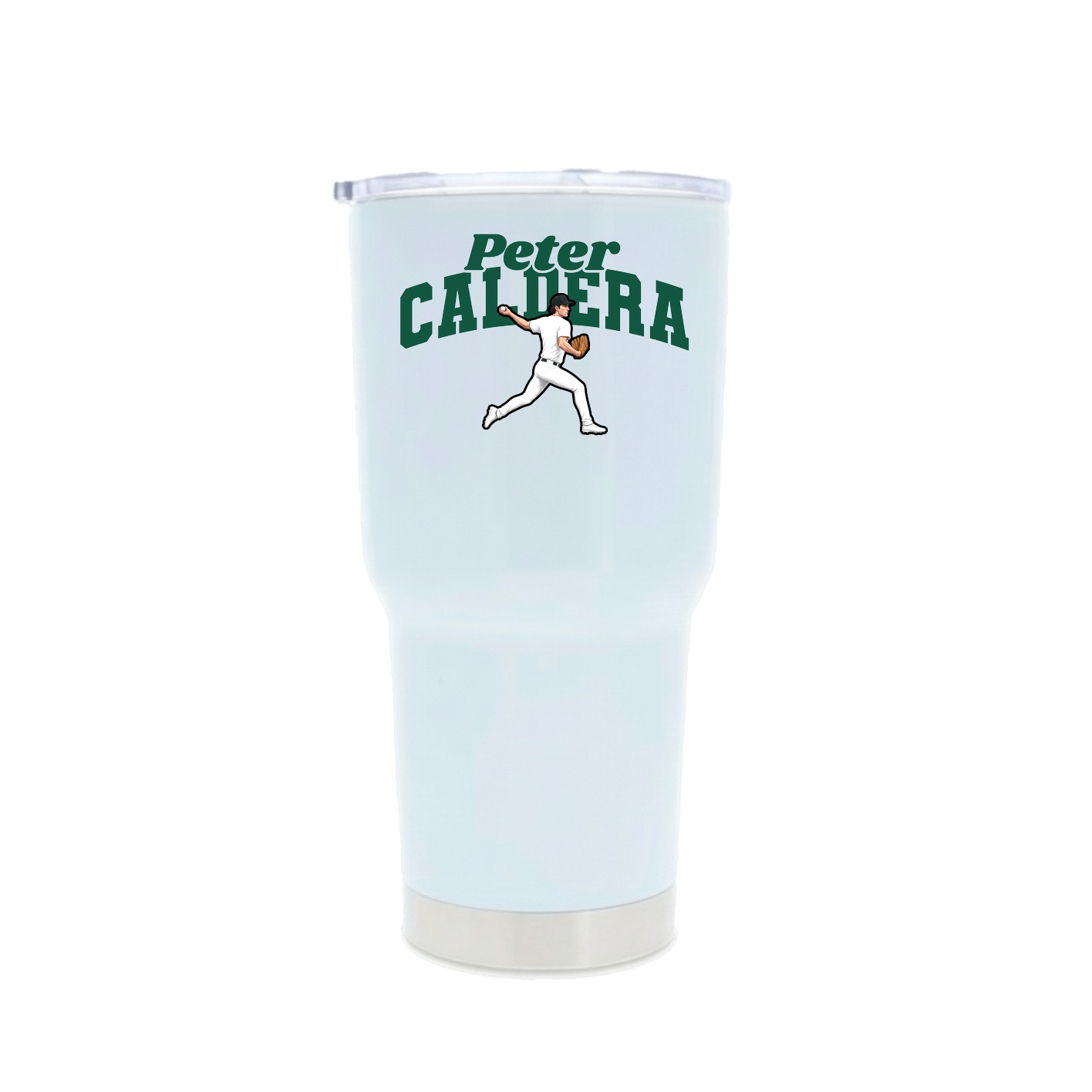 30oz Stainless Steel Tumbler — Signature Arch in White