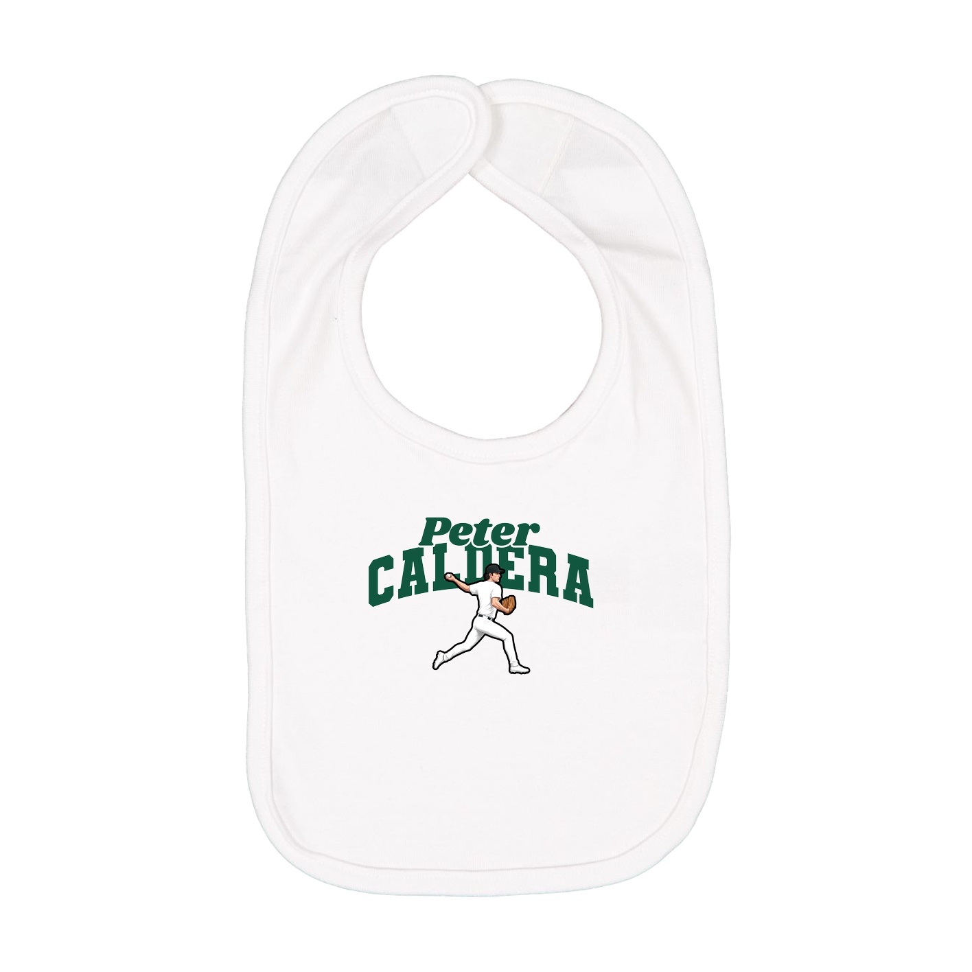 Infant Bib — Signature Arch in White