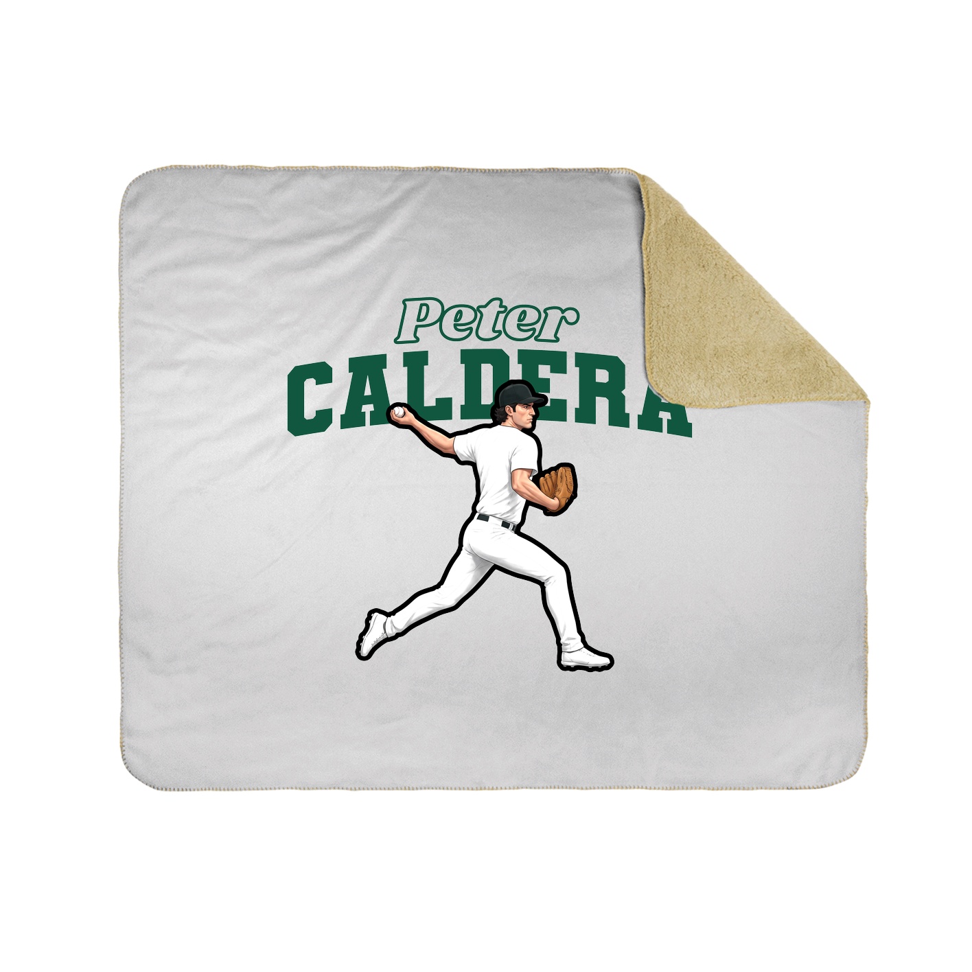 Throw Blanket — Name Arch in White