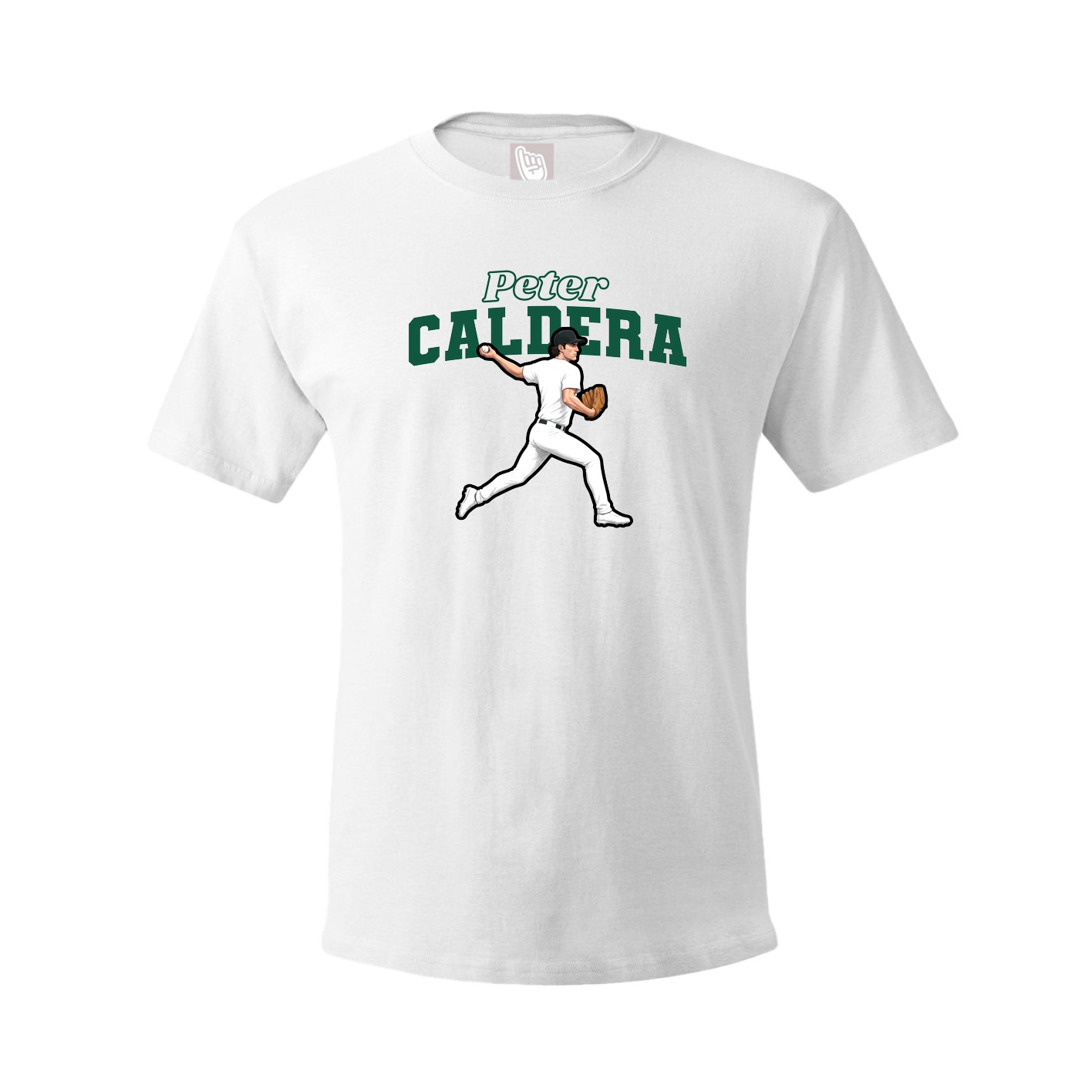 Youth Tee — Name Arch in White