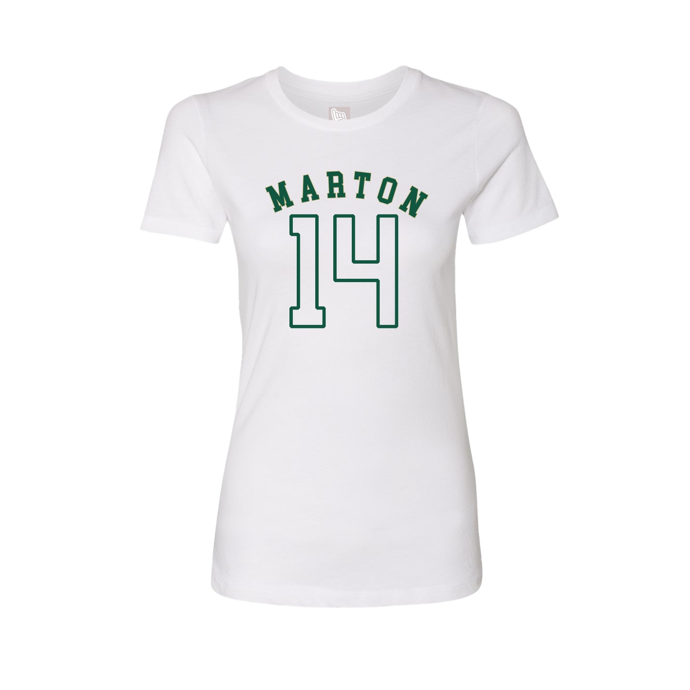 Fitted Women's Tee — Shirsey Arch in White