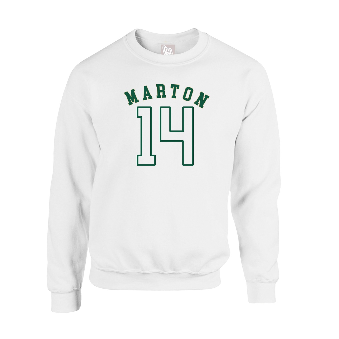Fleece Crew — Shirsey Arch in White