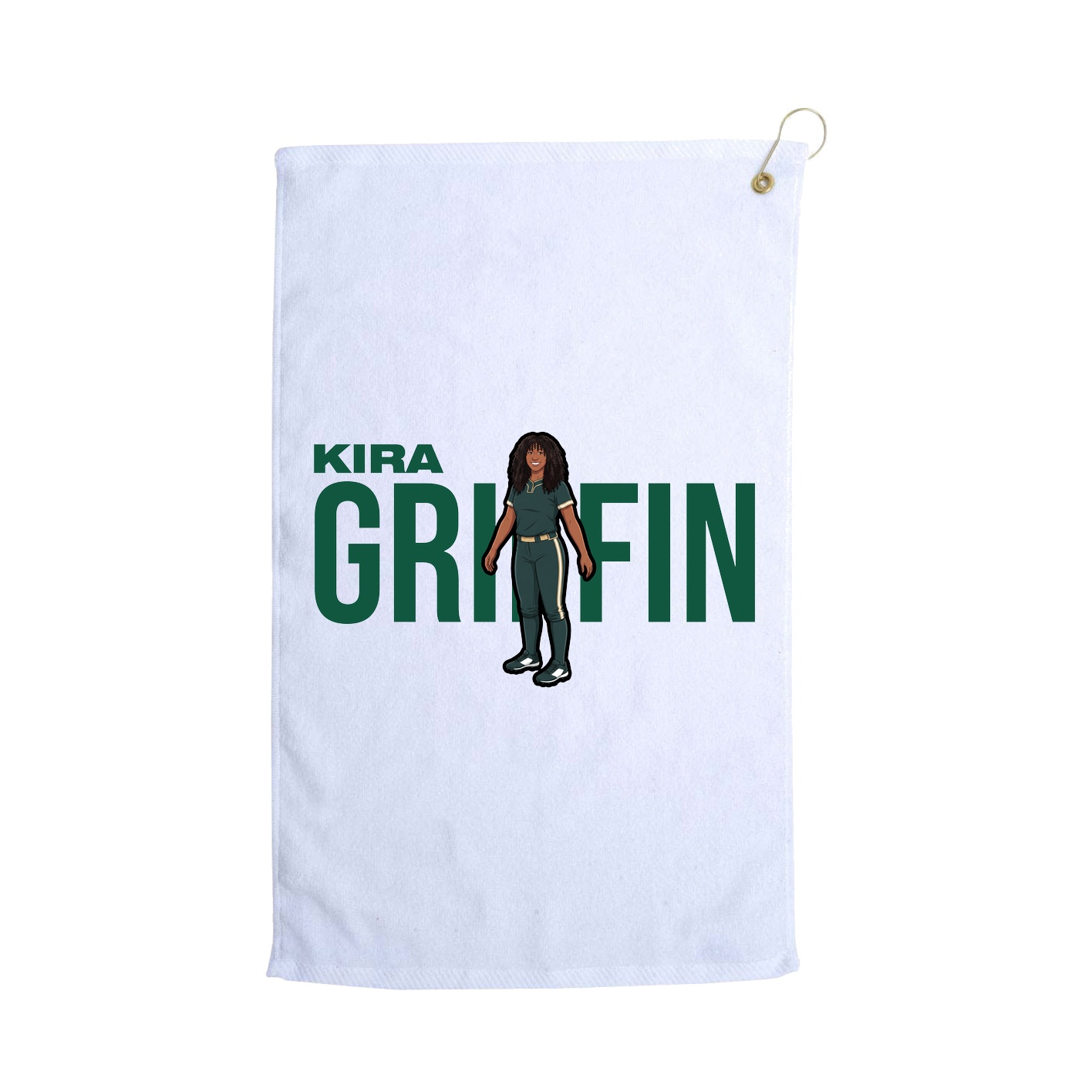Golf Towel — Player Name in White