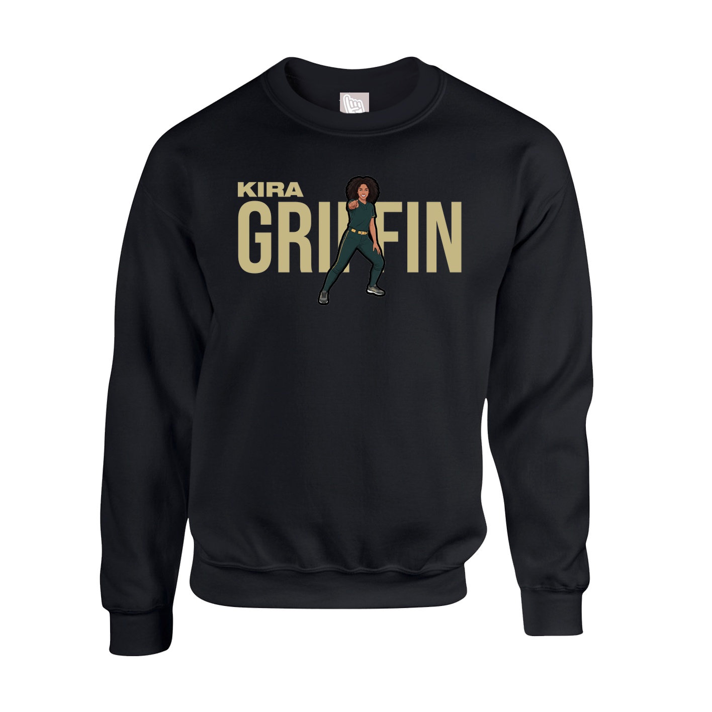 Fleece Crew — Player Name in Black
