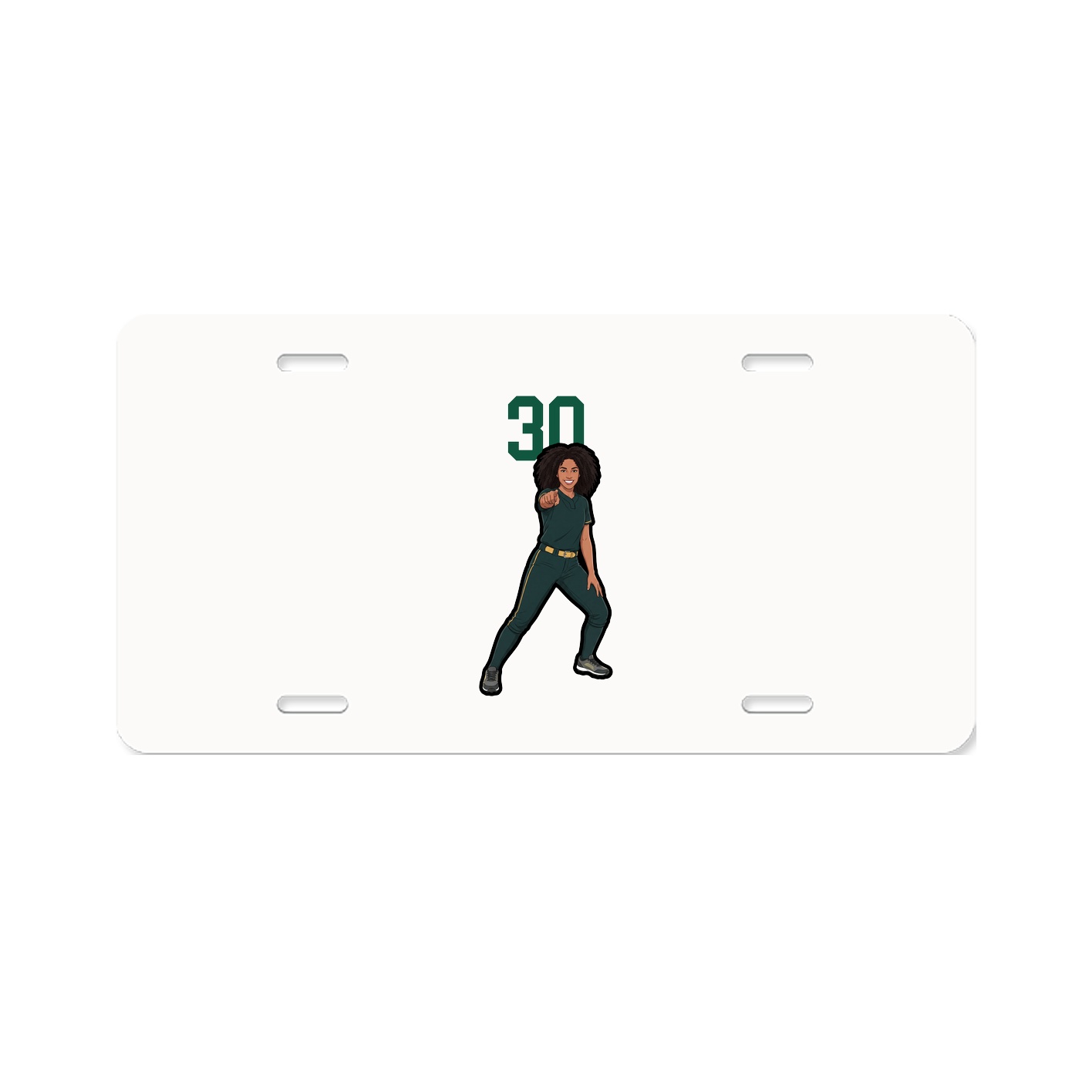 License Plate — Number Top in Classic