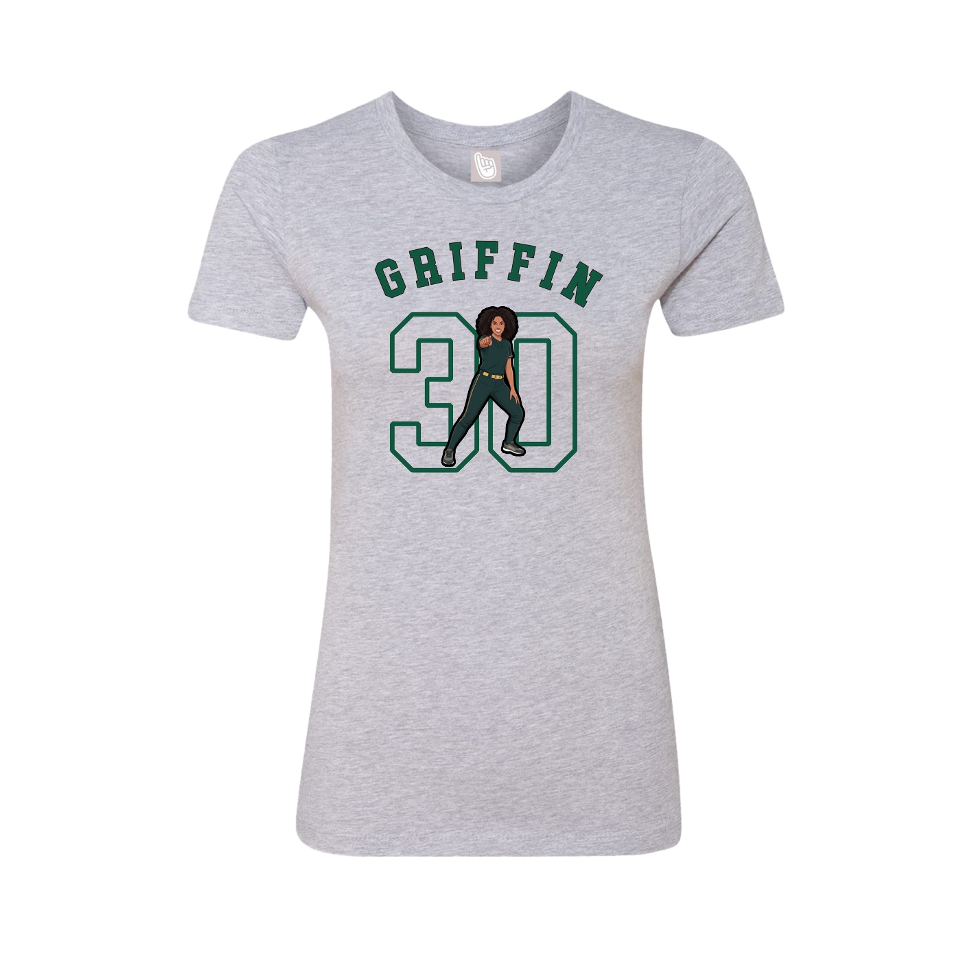 Fitted Women's Tee — Shirsey Arch in Grey