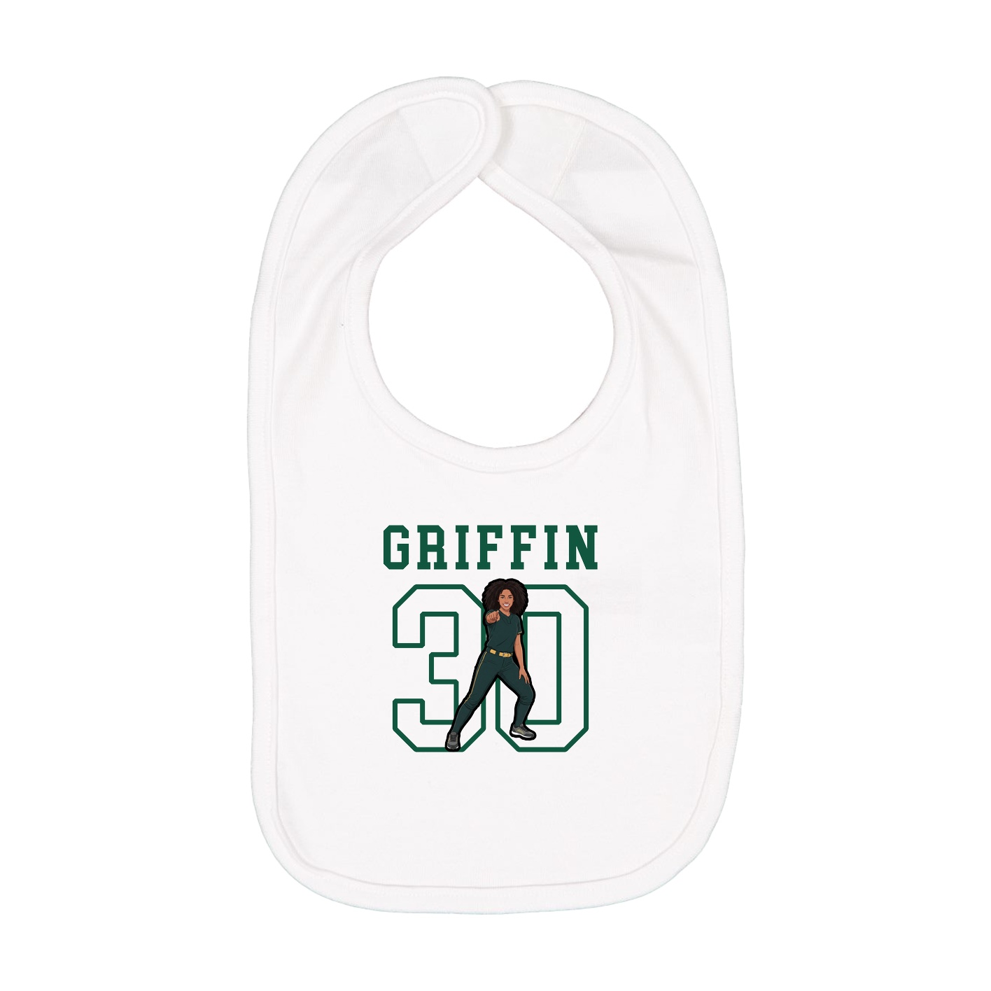 Infant Bib — Shirsey in White