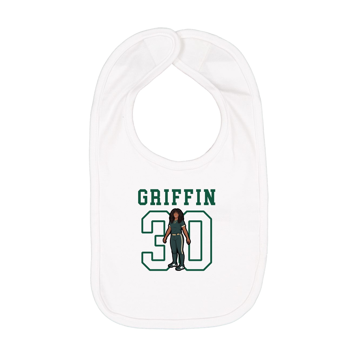 Infant Bib — Shirsey in White