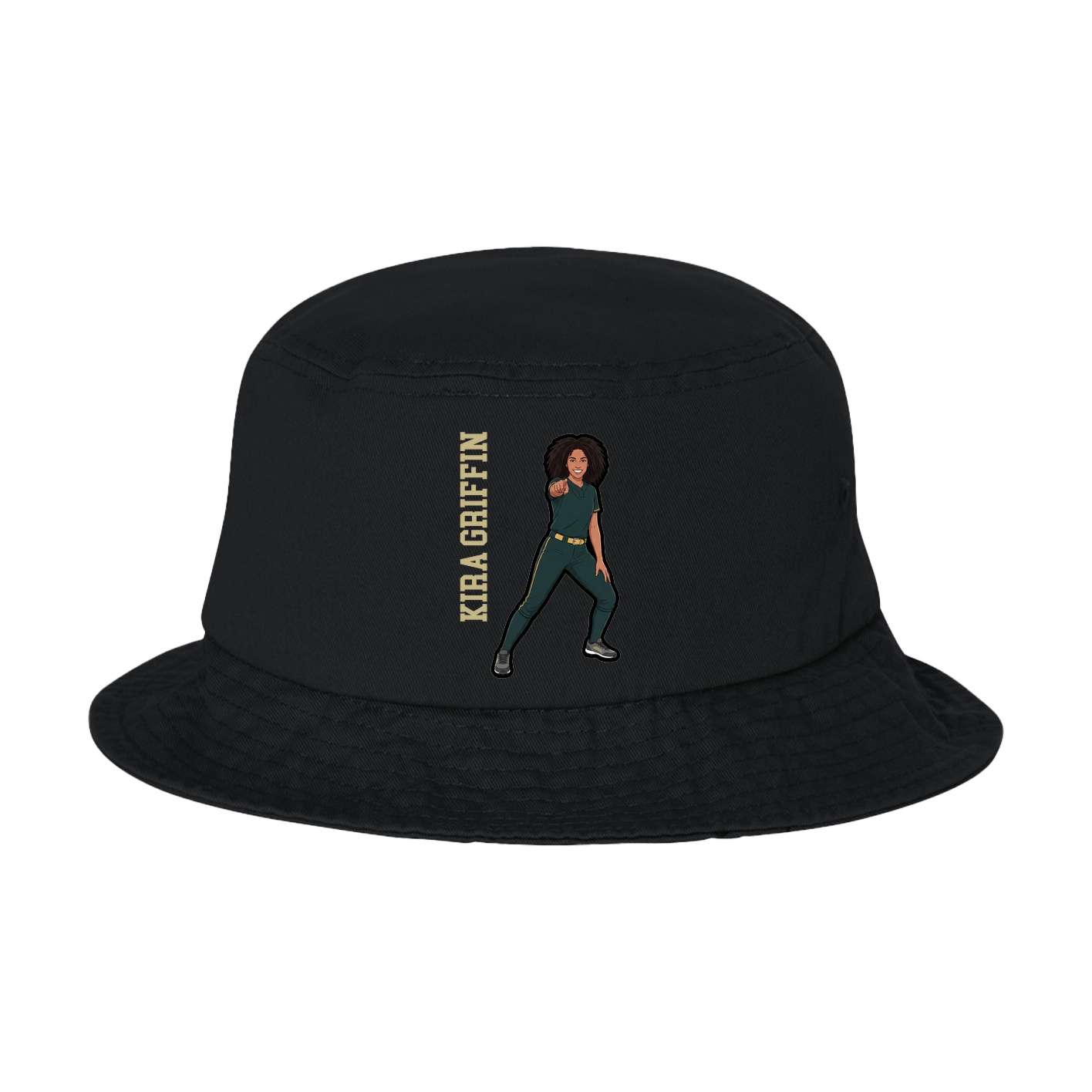 Bucket Cap — Name Vertical in Black
