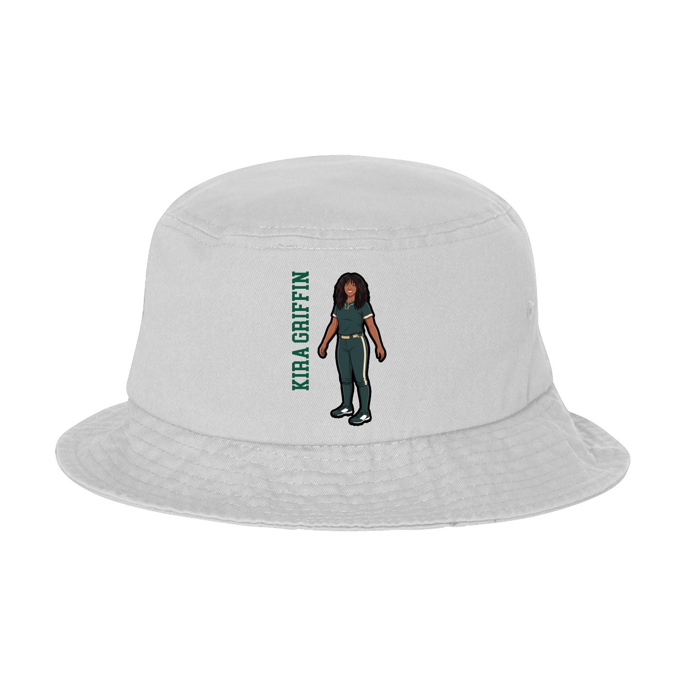 Bucket Cap — Name Vertical in White
