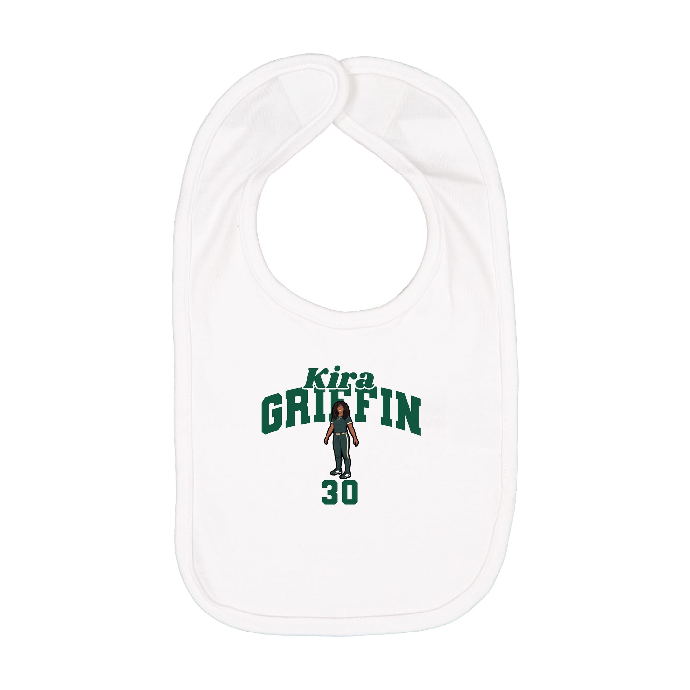 Infant Bib — Signature Arch in White