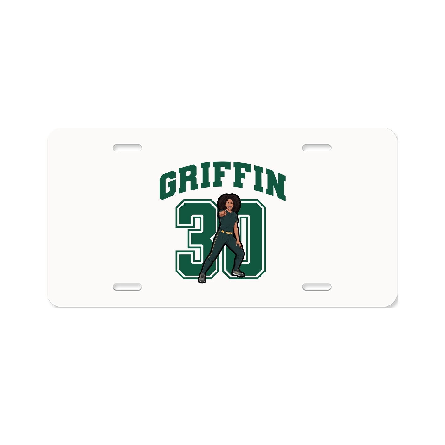 License Plate — Number in Classic
