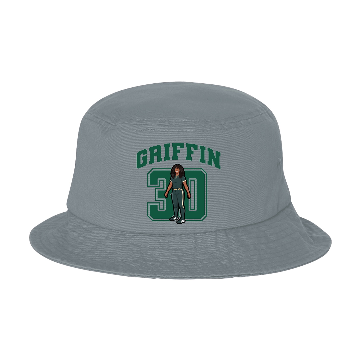 Bucket Cap — Number in Grey