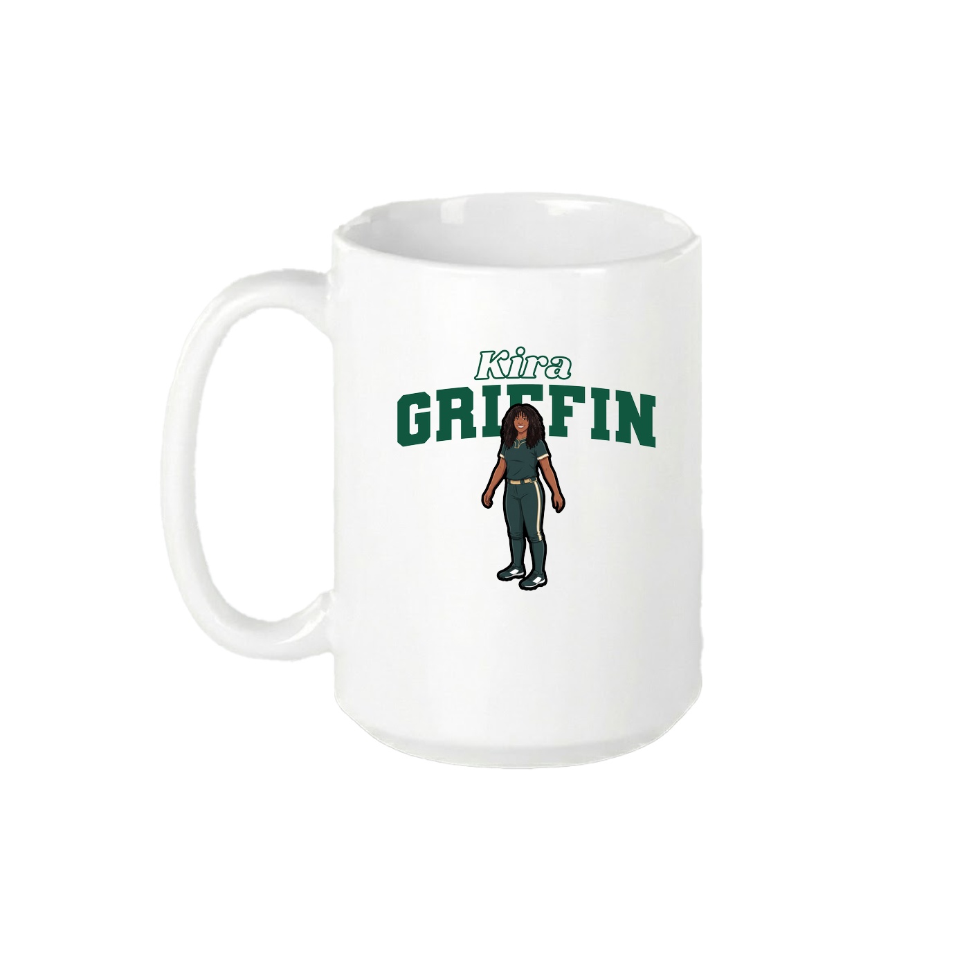 15oz Coffee Mug — Name Arch in White