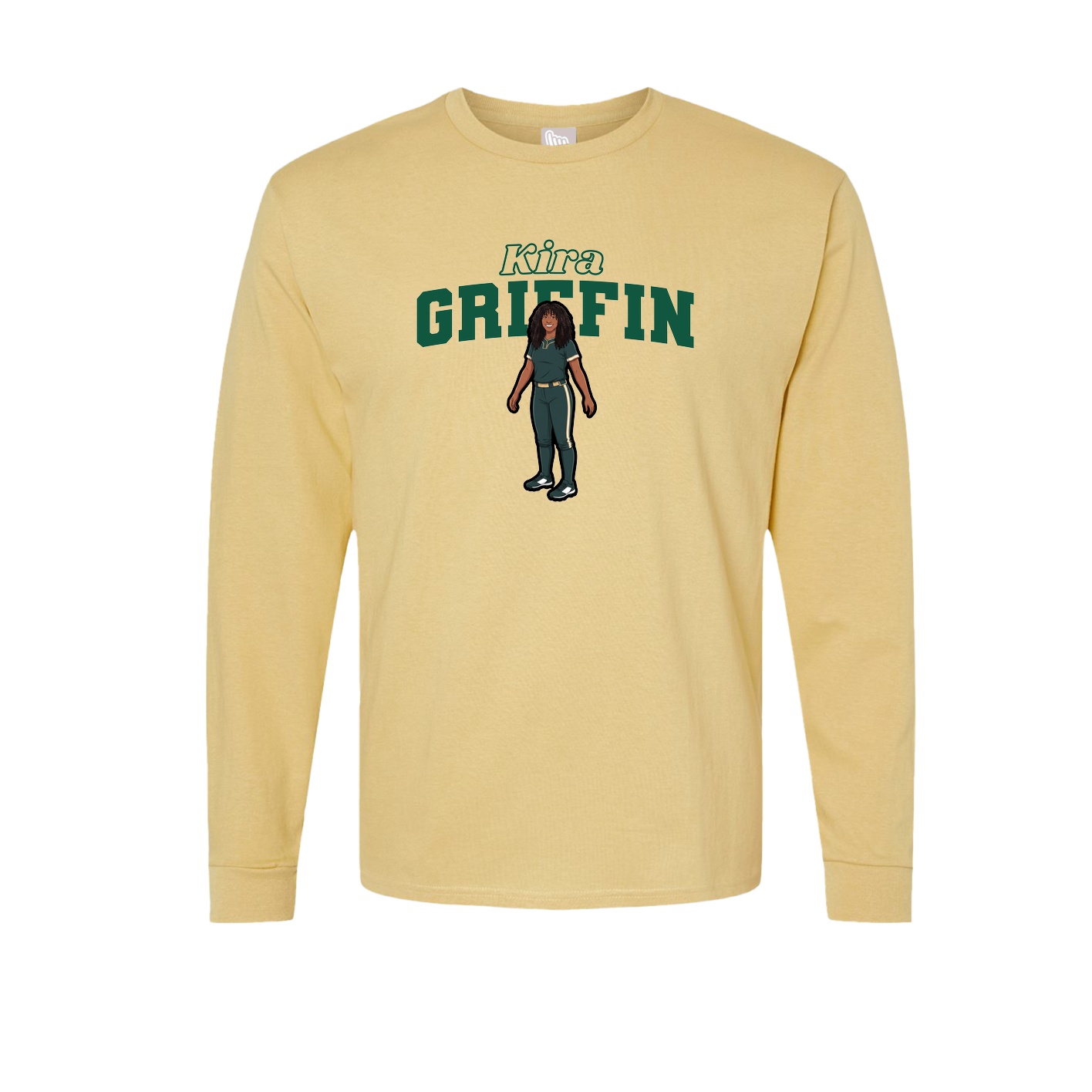 Long Sleeve Tee — Name Arch in Vegas Gold