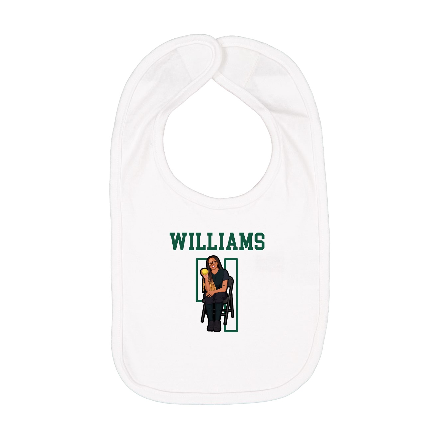 Infant Bib — Shirsey in White