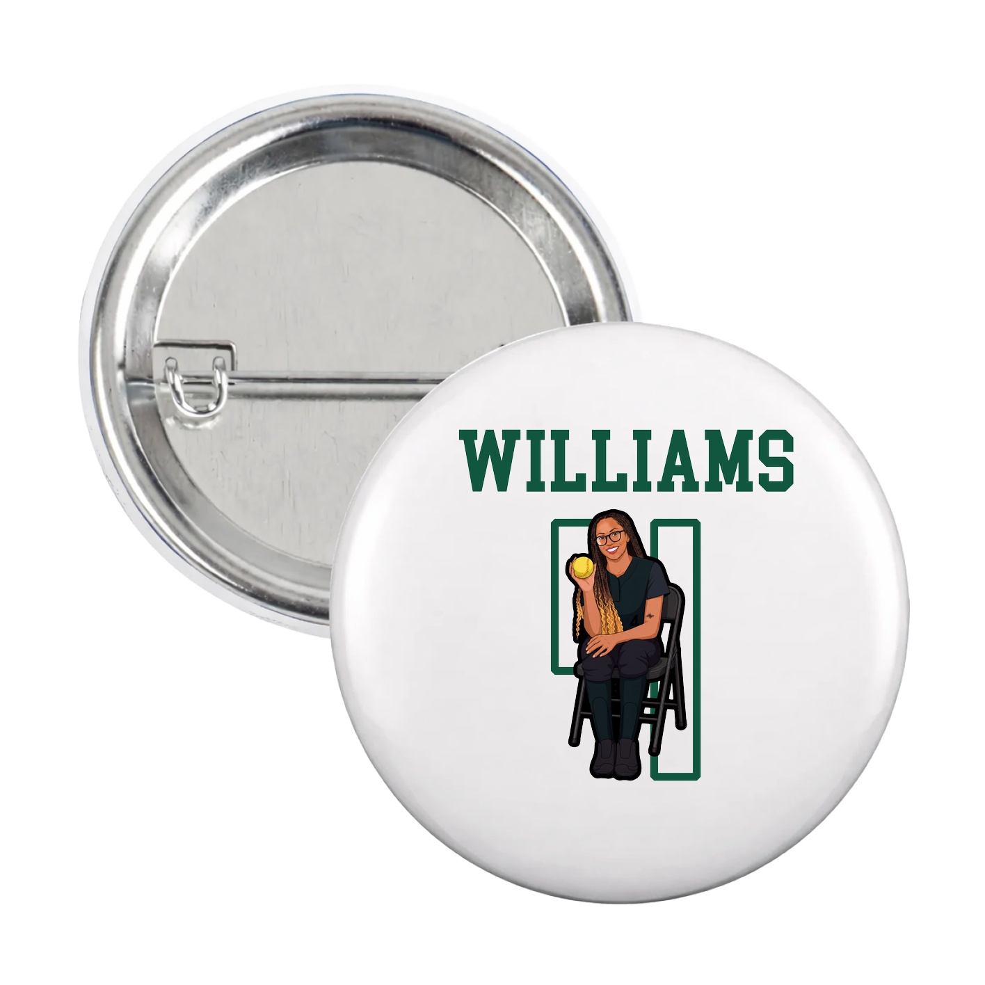 Game Day Button — Shirsey in White
