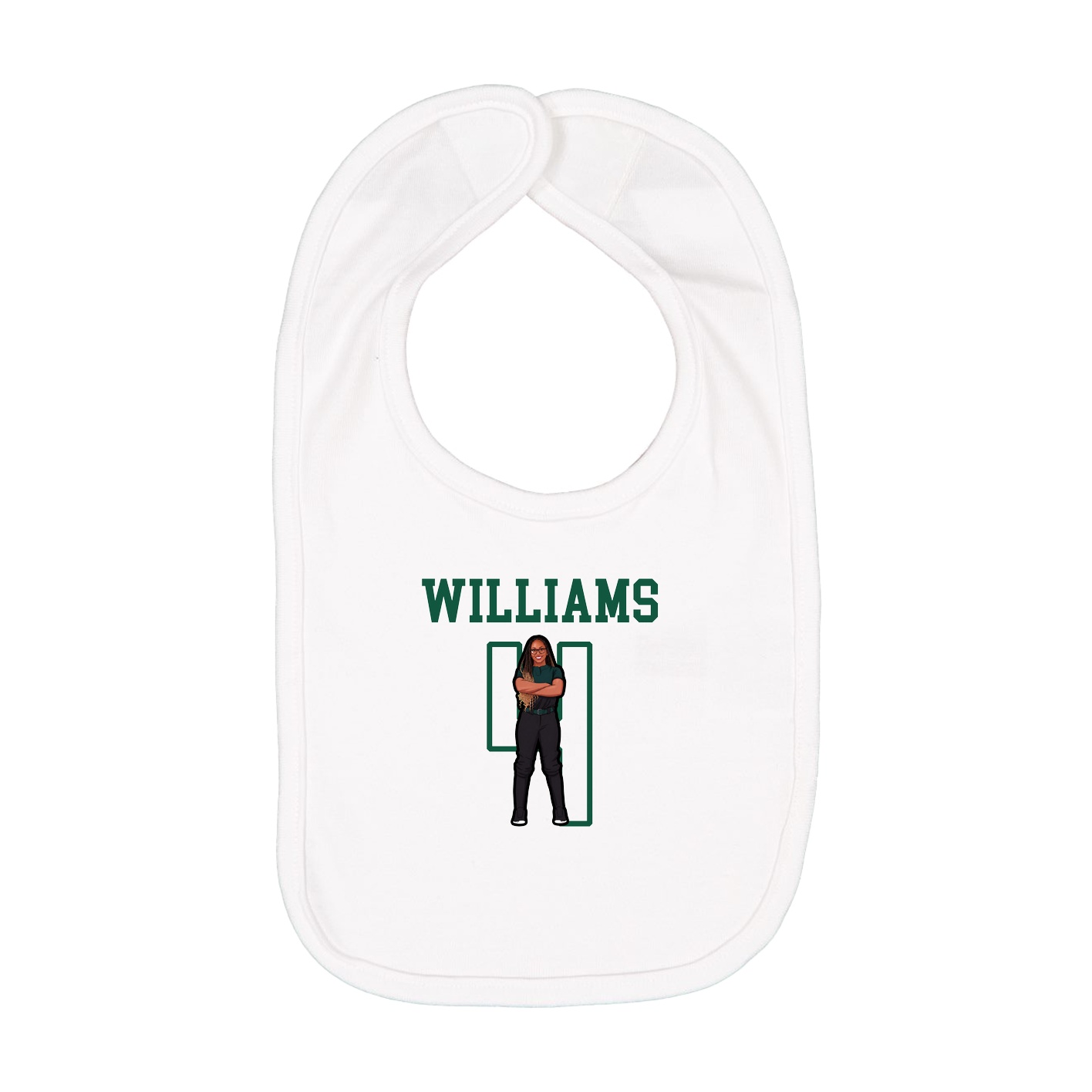 Infant Bib — Shirsey in White