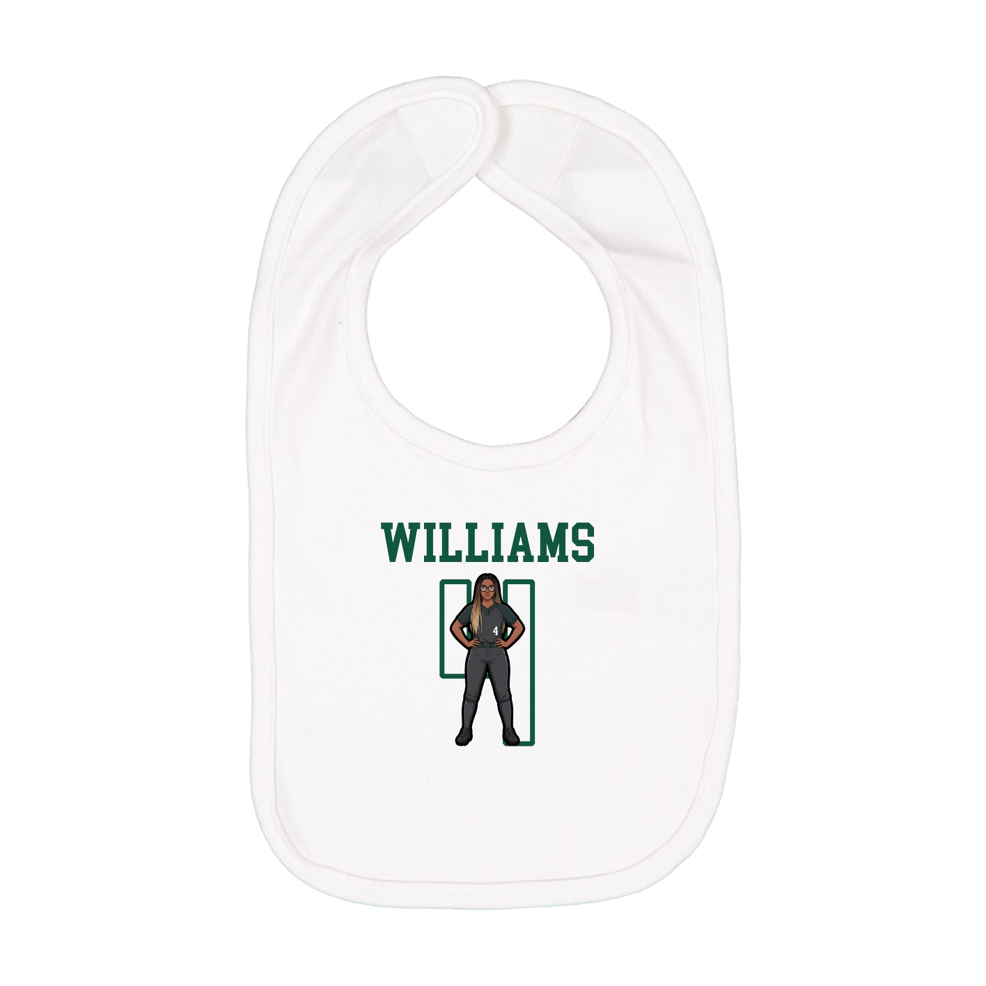 Infant Bib — Shirsey in White