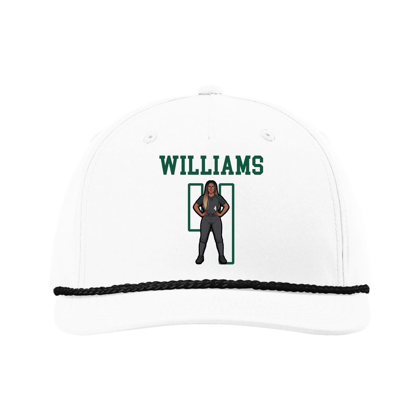 Five-Panel Classic Rope Cap — Shirsey in White
