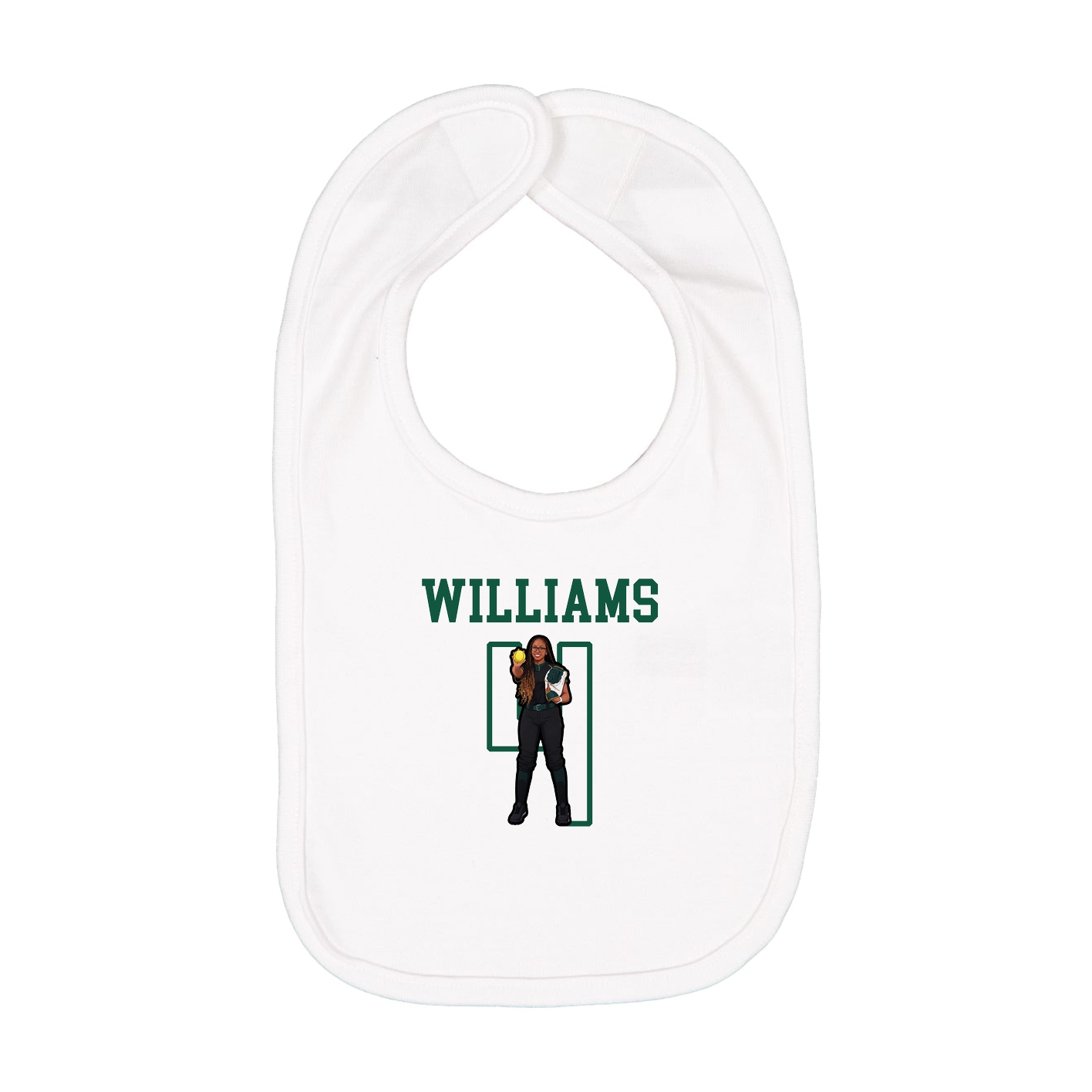 Infant Bib — Shirsey in White