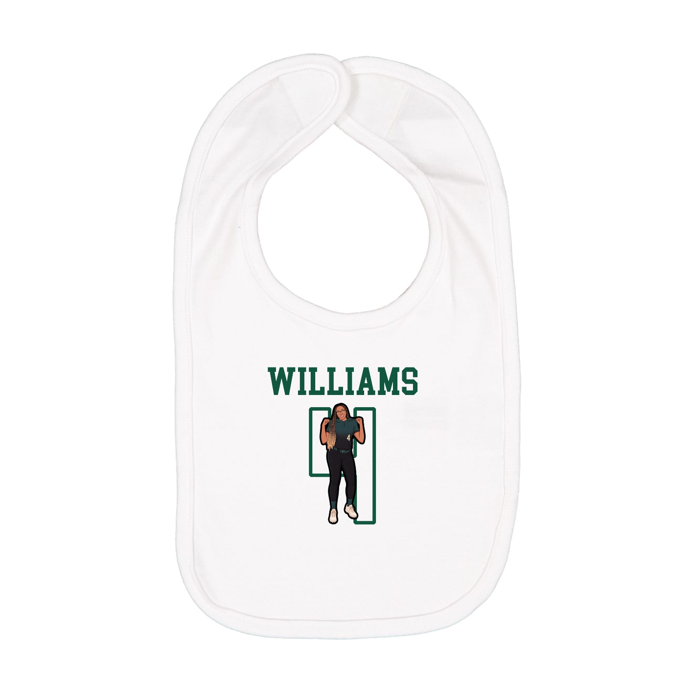 Infant Bib — Shirsey in White