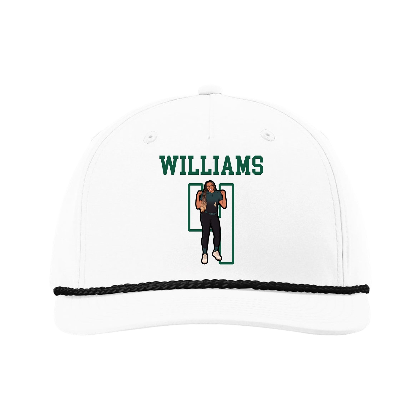 Five-Panel Classic Rope Cap — Shirsey in White