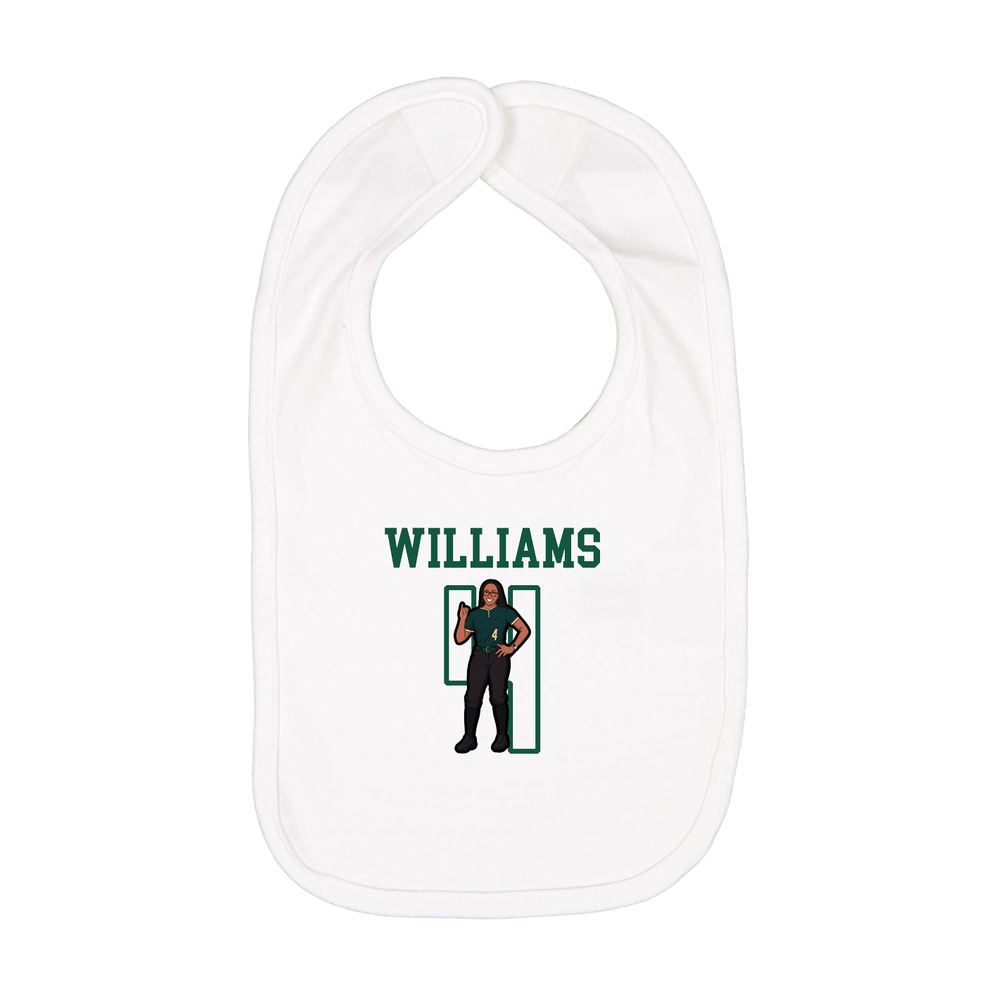 Infant Bib — Shirsey in White