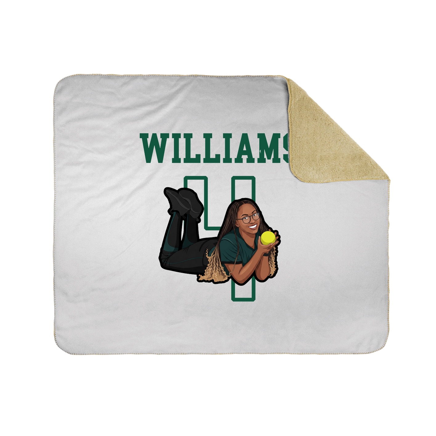 Throw Blanket — Shirsey in White