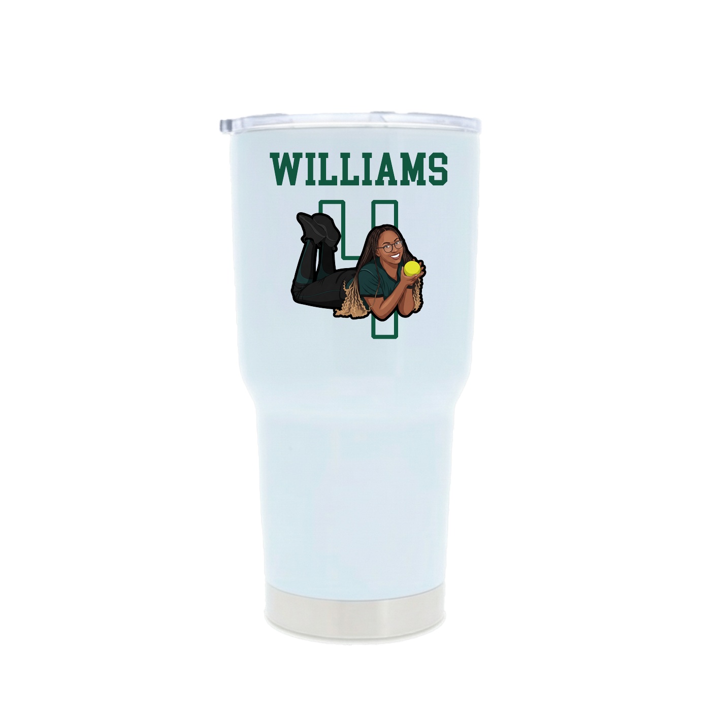 30oz Stainless Steel Tumbler — Shirsey in White