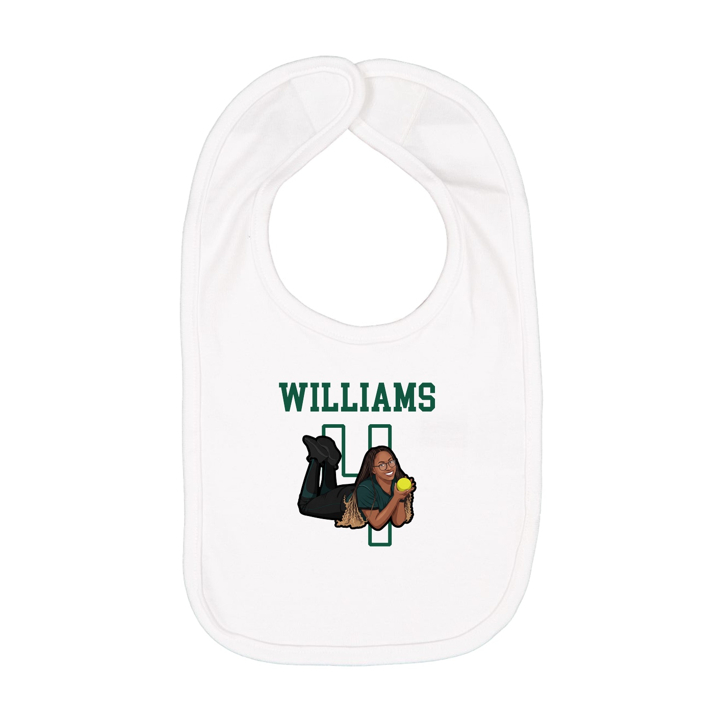 Infant Bib — Shirsey in White