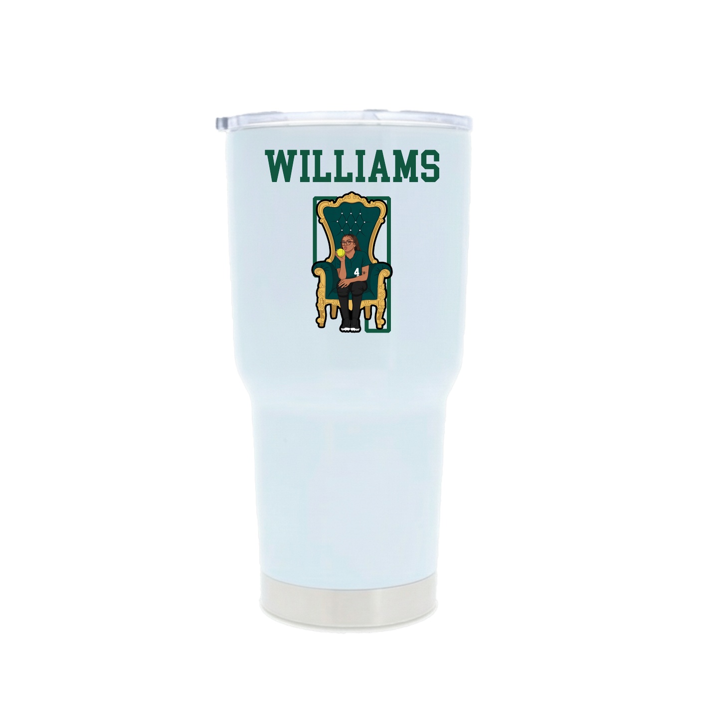 30oz Stainless Steel Tumbler — Shirsey in White