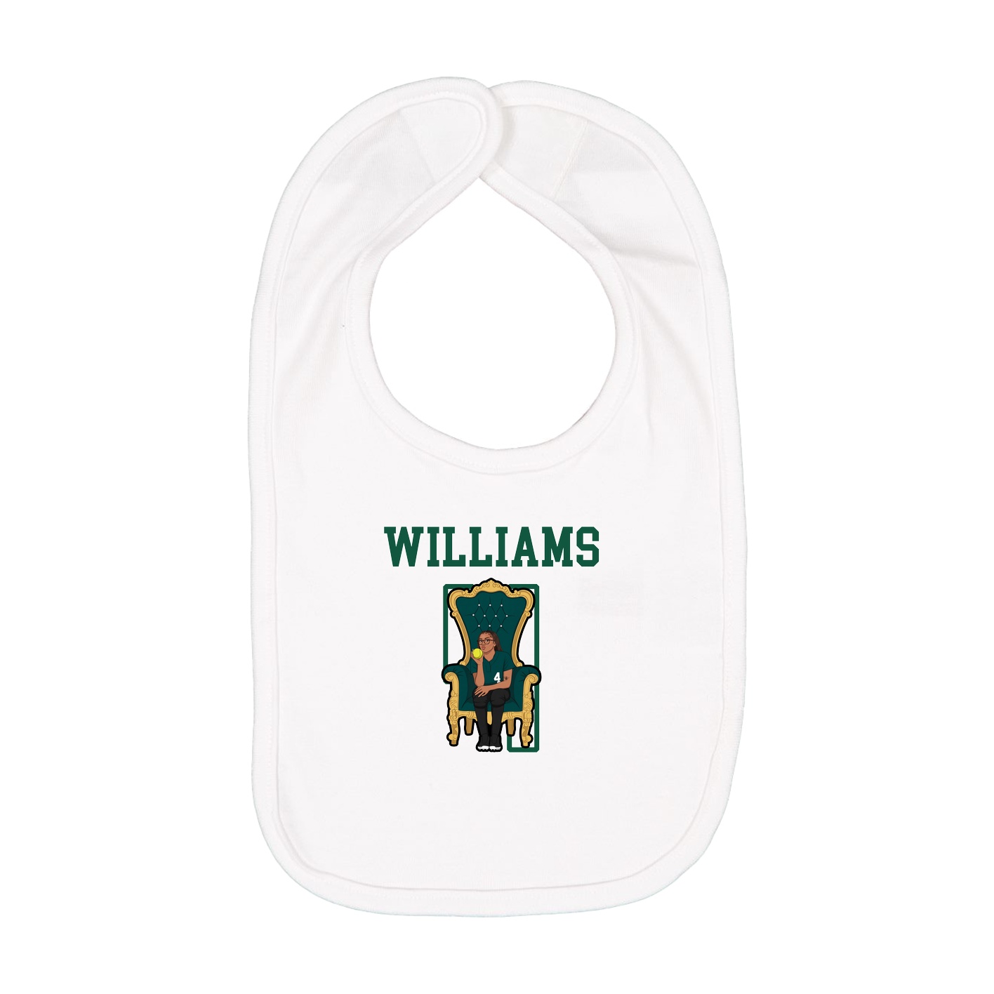 Infant Bib — Shirsey in White