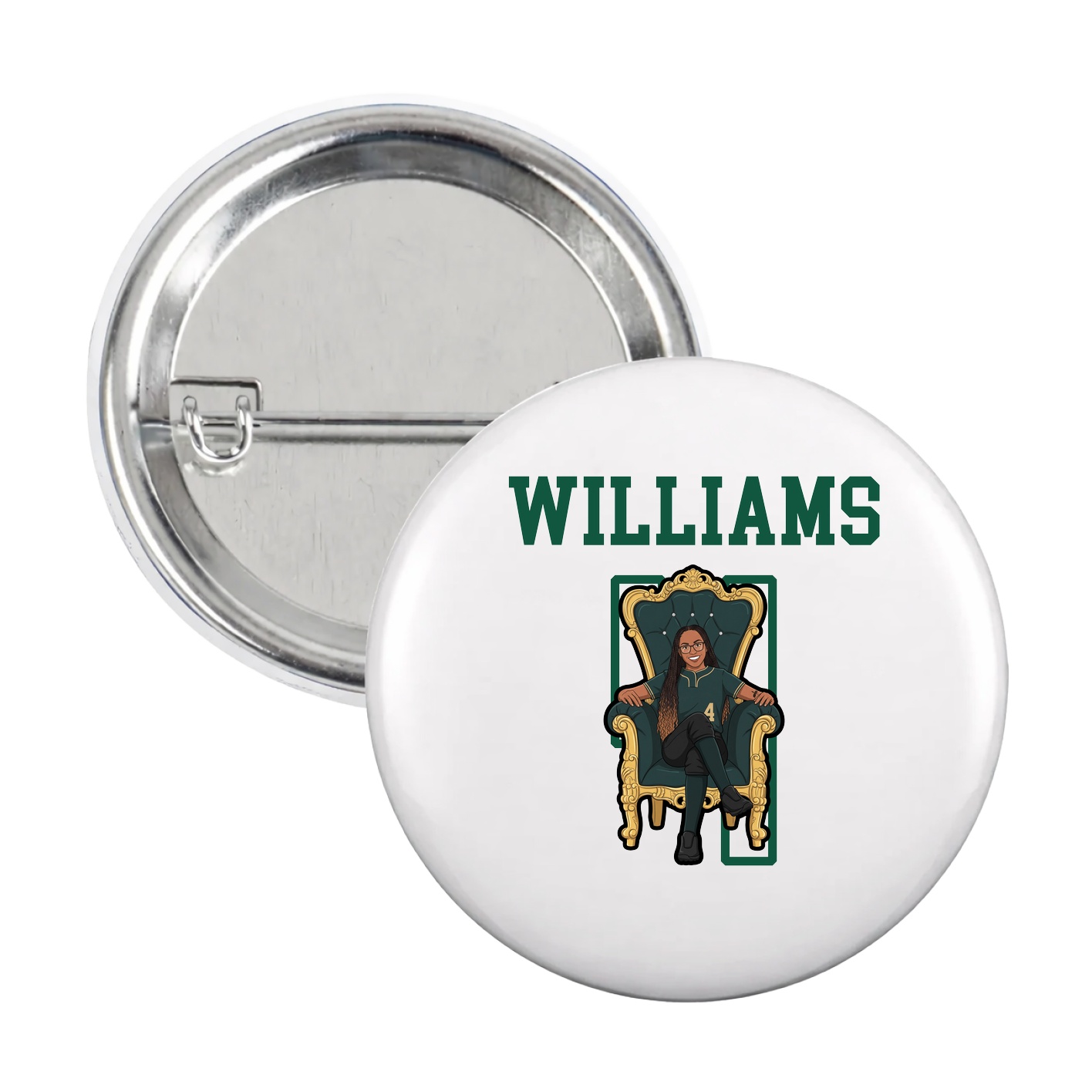 Game Day Button — Shirsey in White