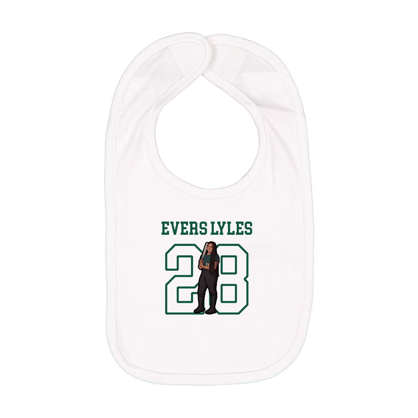 Infant Bib — Shirsey in White