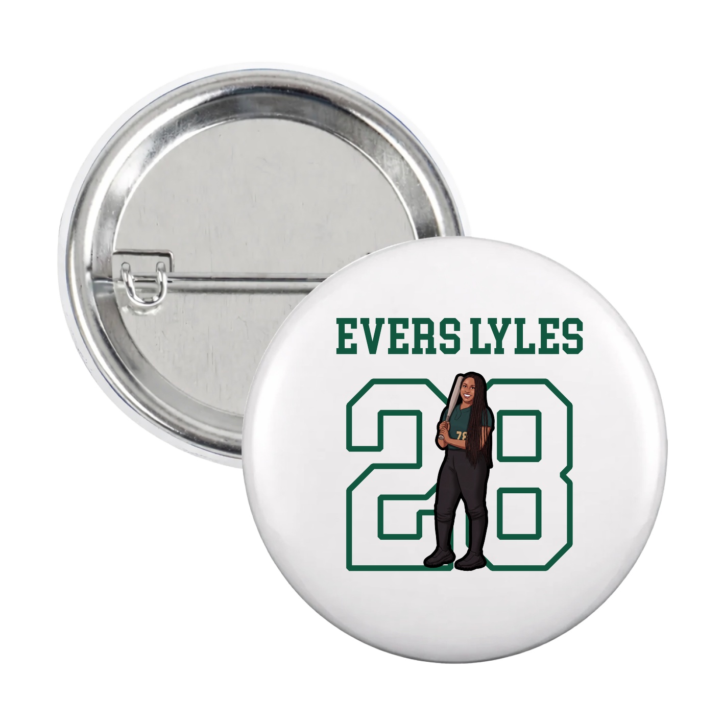 Game Day Button — Shirsey in White