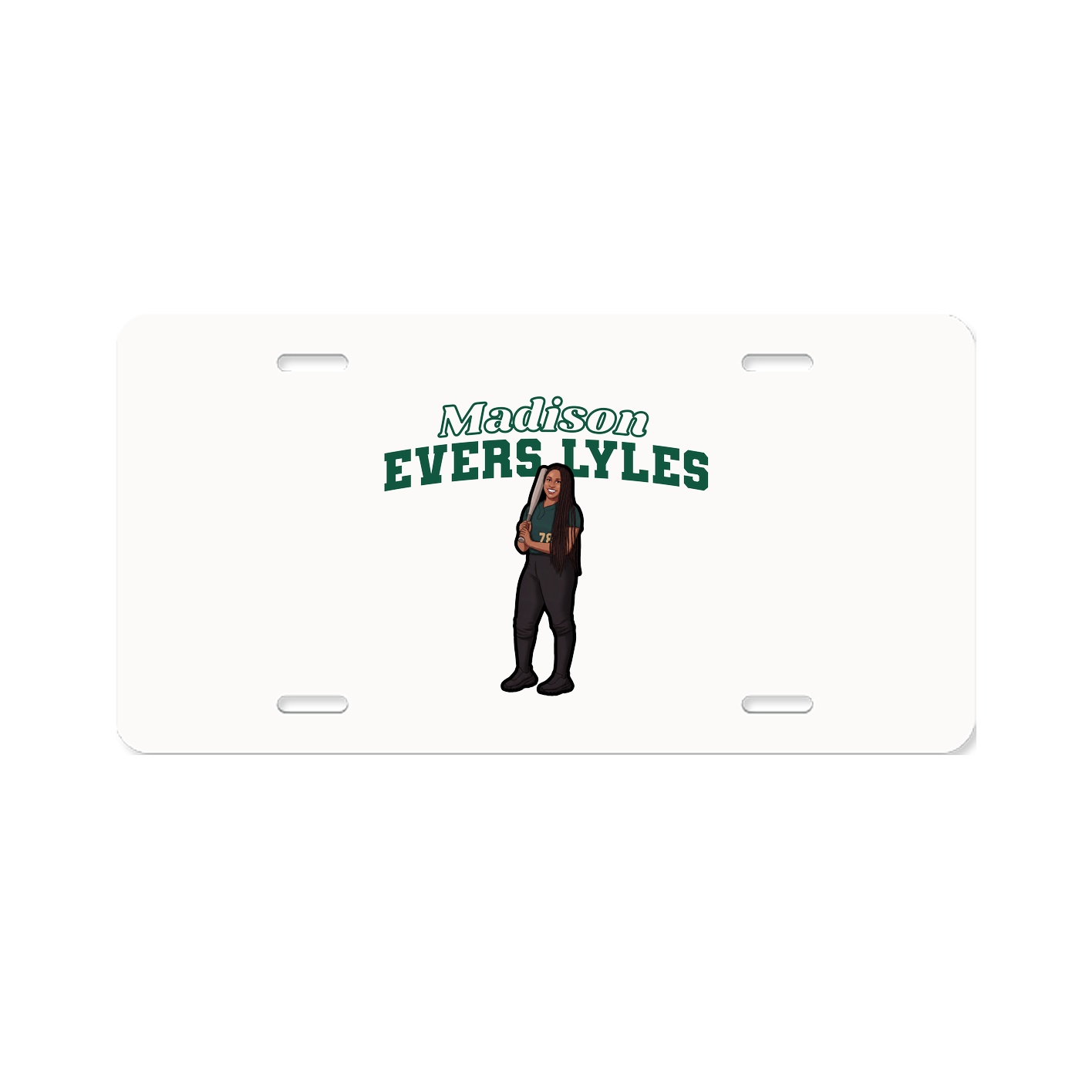 License Plate — Name Arch in Classic