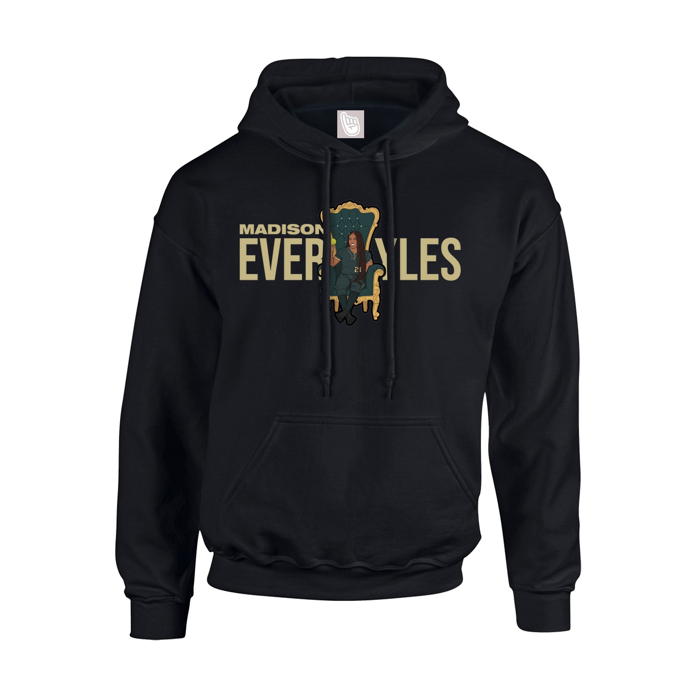 Youth Hoodie — Player Name in Black