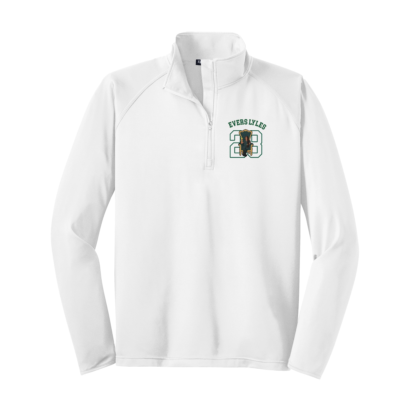 Q-Zip Pullover — Shirsey Arch in White