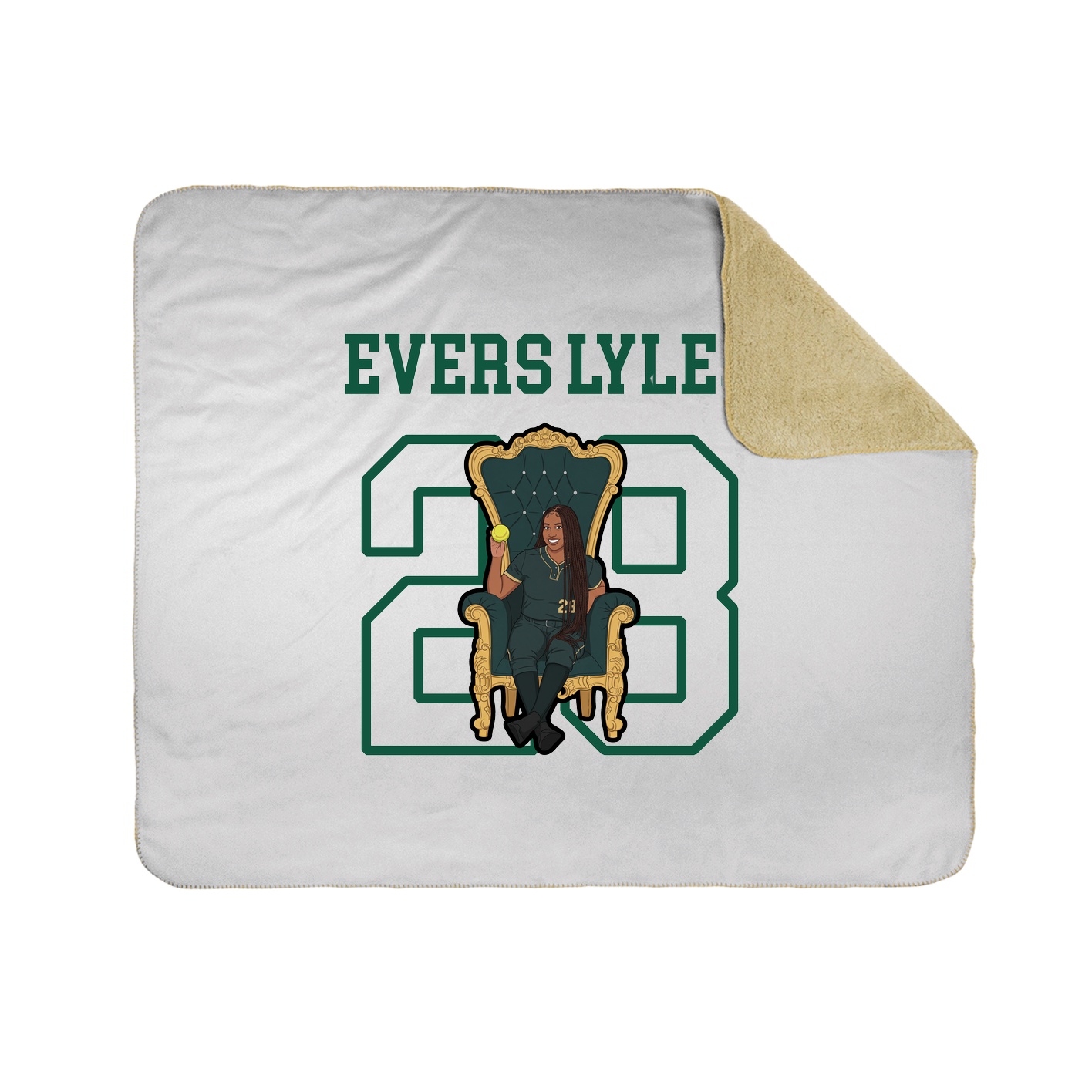 Throw Blanket — Shirsey in White