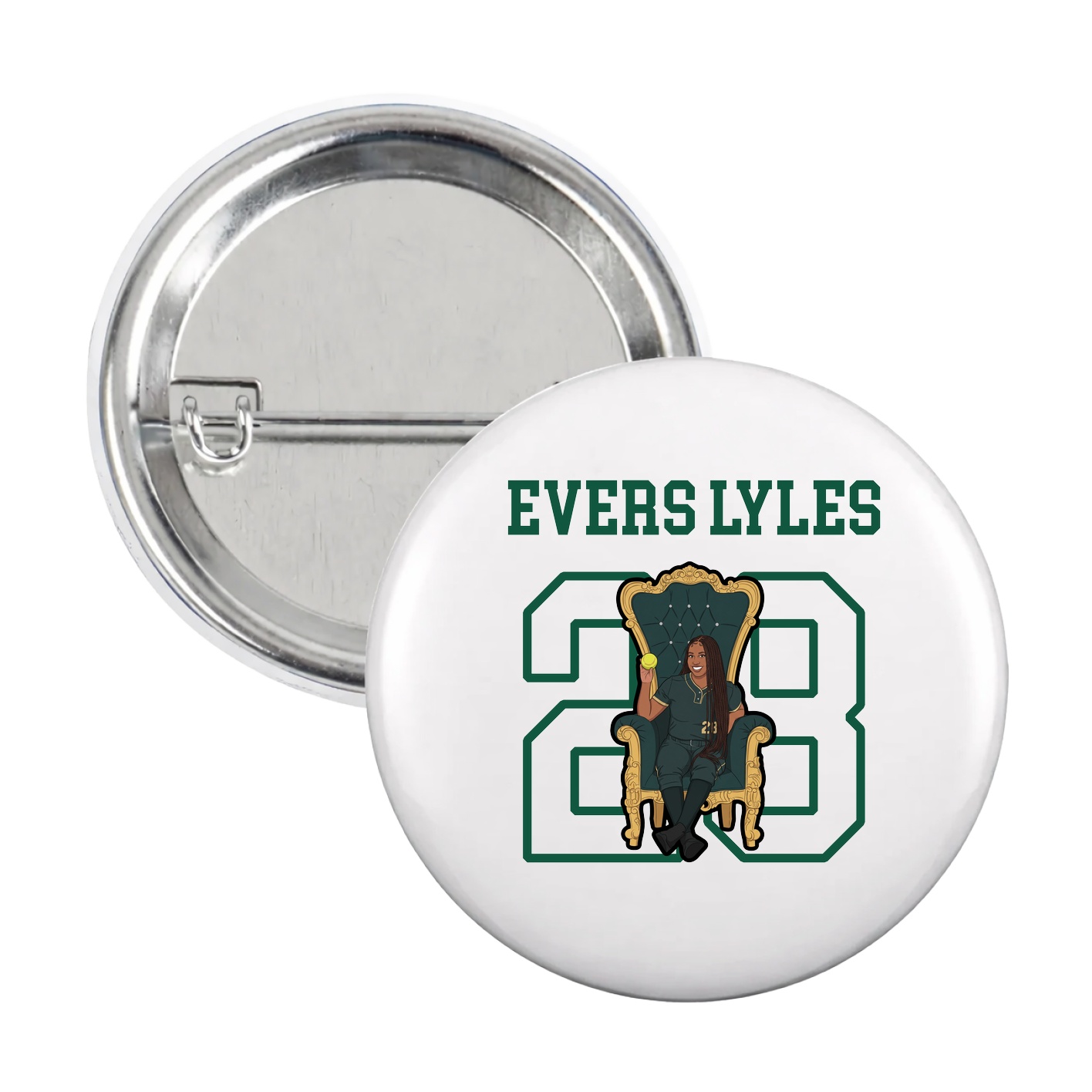 Game Day Button — Shirsey in White