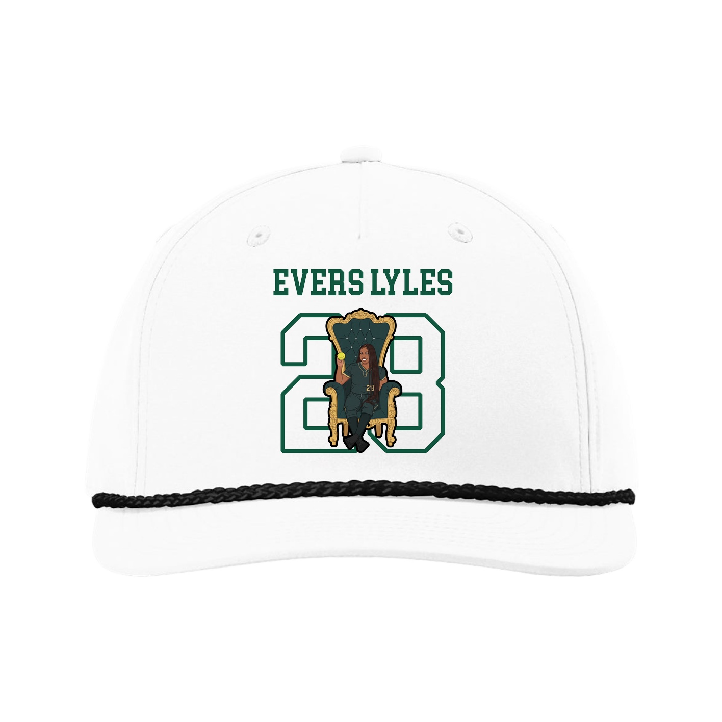 Five-Panel Classic Rope Cap — Shirsey in White