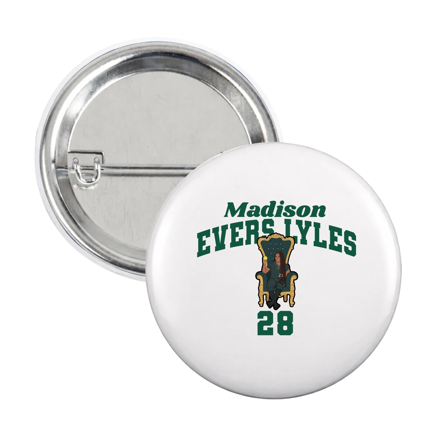 Game Day Button — Signature Arch in White